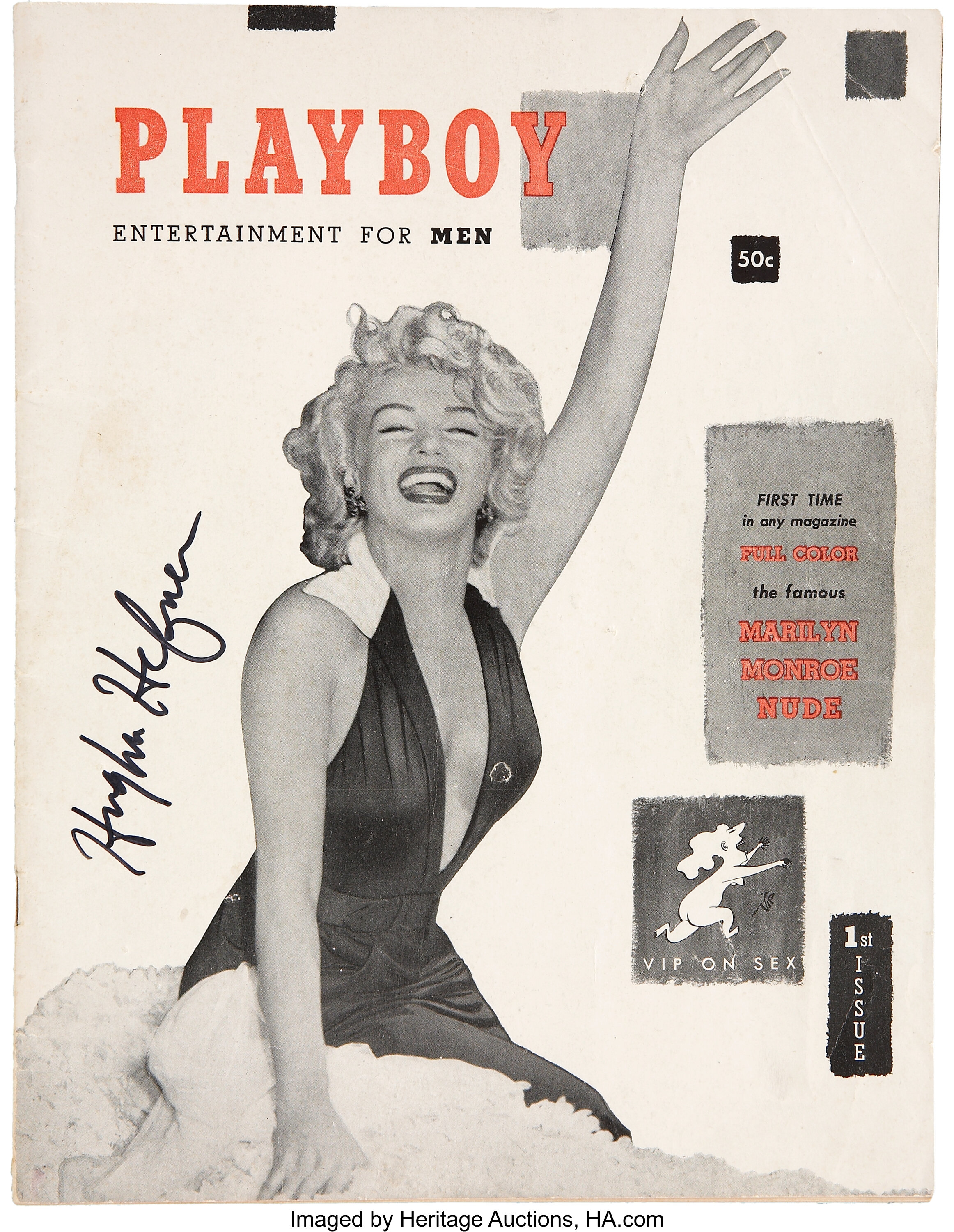 Hugh Hefner Signed Copy of First Issue of Playboy Magazine