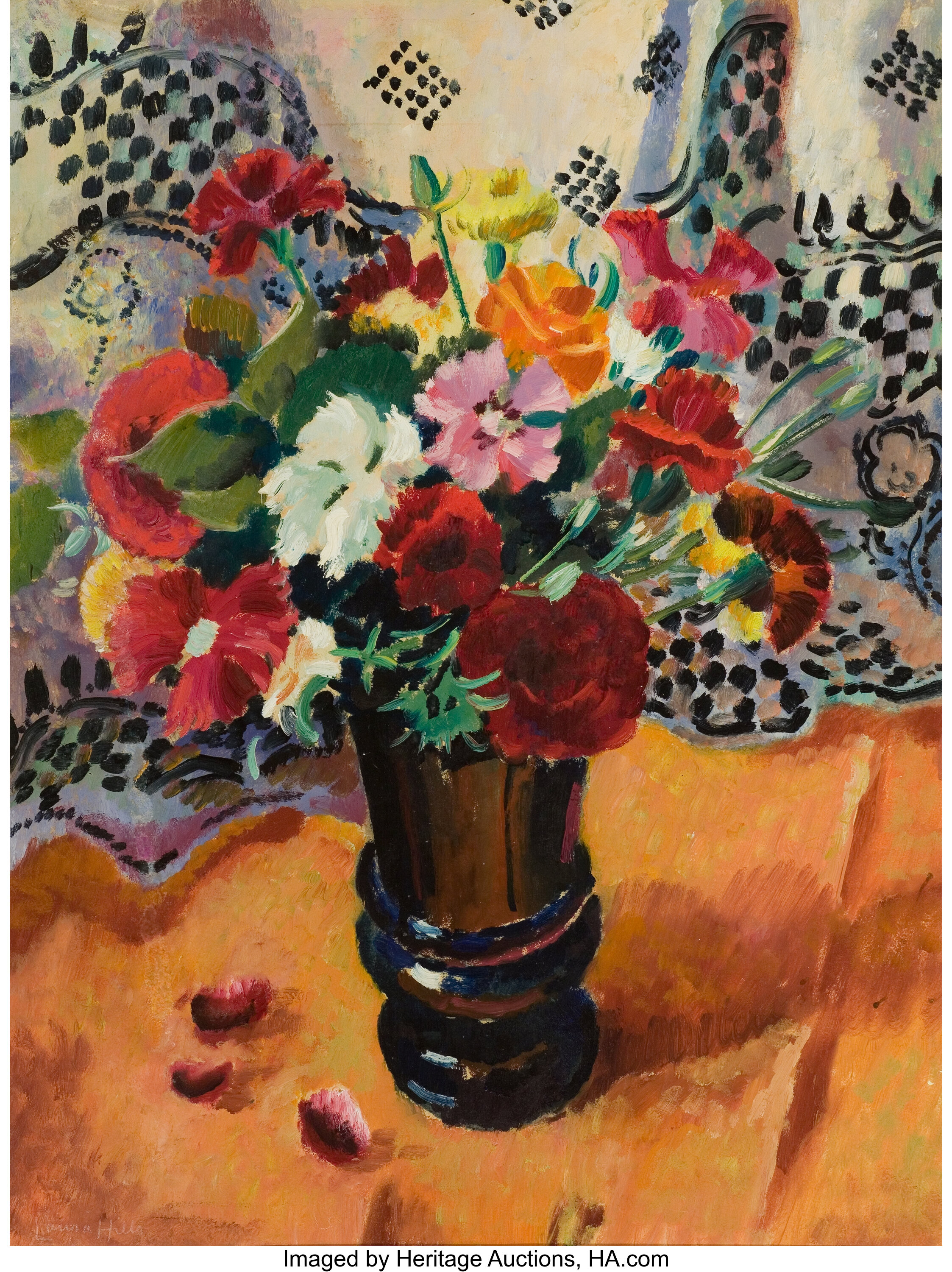 Laura Coombs Hills American 1859 1952 Floral Still Life Oil On Lot Heritage Auctions