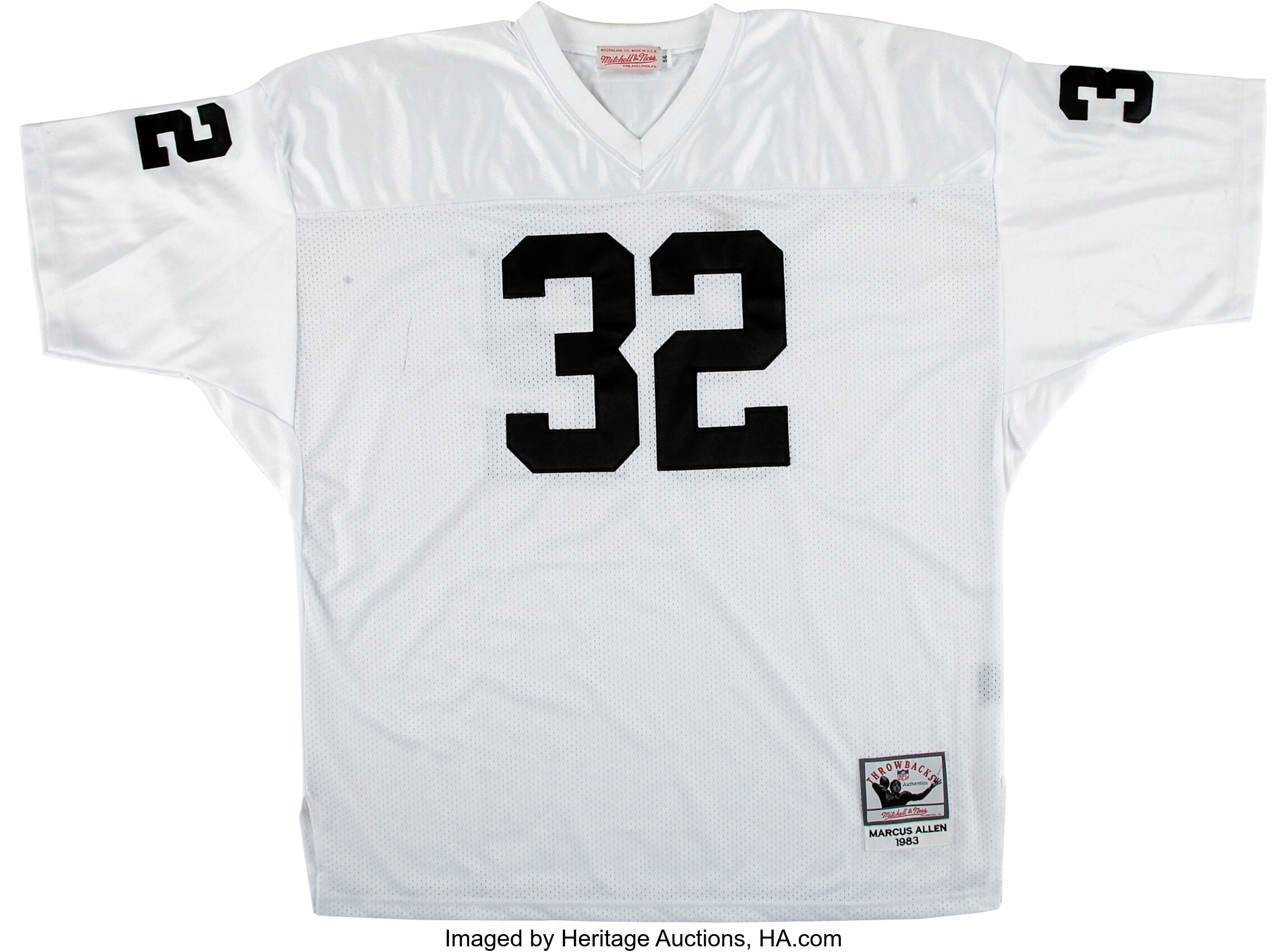 Sold at Auction: #32 Marcus Allen Raiders Signed Jersey Size XL