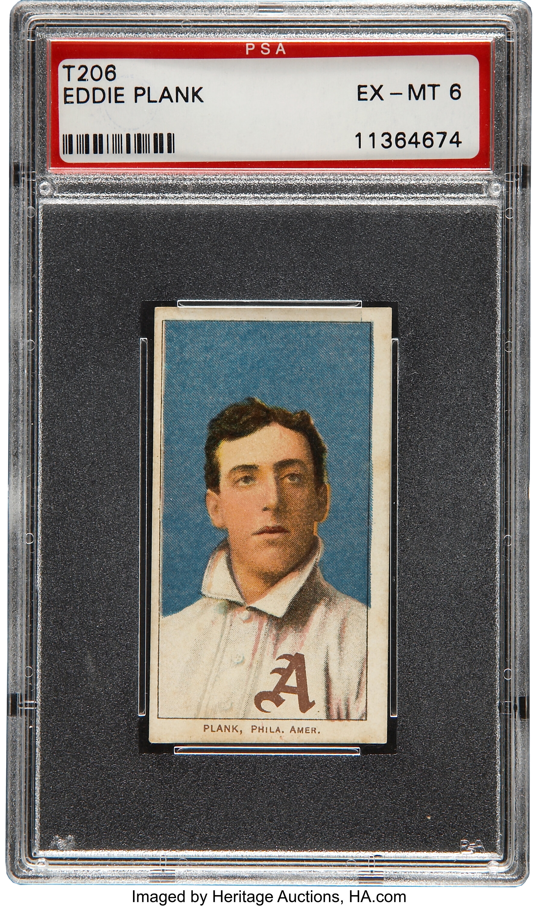 1909-11 T206 Eddie Plank PSA EX-MT 6.... Baseball Cards Singles | Lot ...