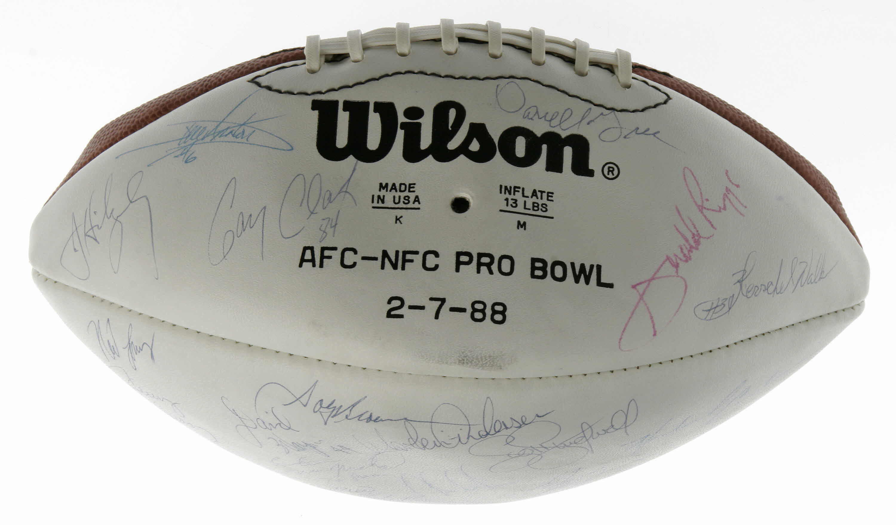 1988 Pro Bowl NFC Team Signed Football. From the annual AFC/NFC Pro, Lot  #10369