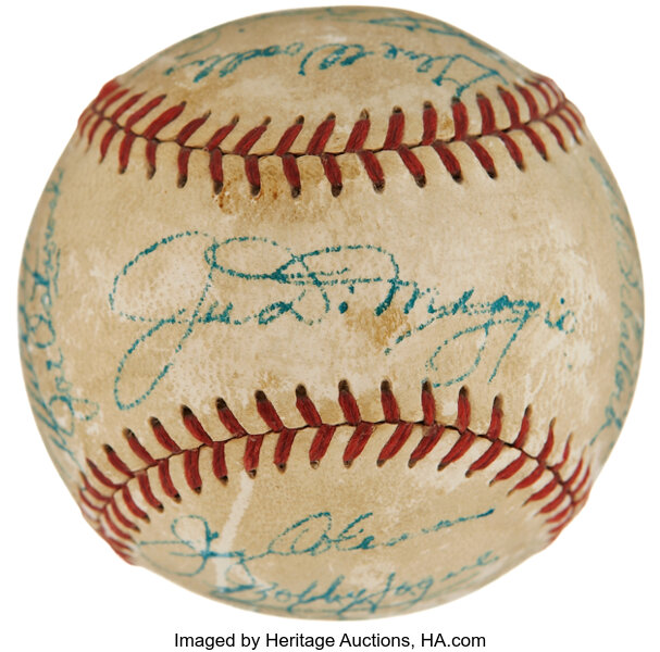 Lot Detail - MICKEY MANTLE AUTOGRAPHED 1951 NEW YORK YANKEES HOME