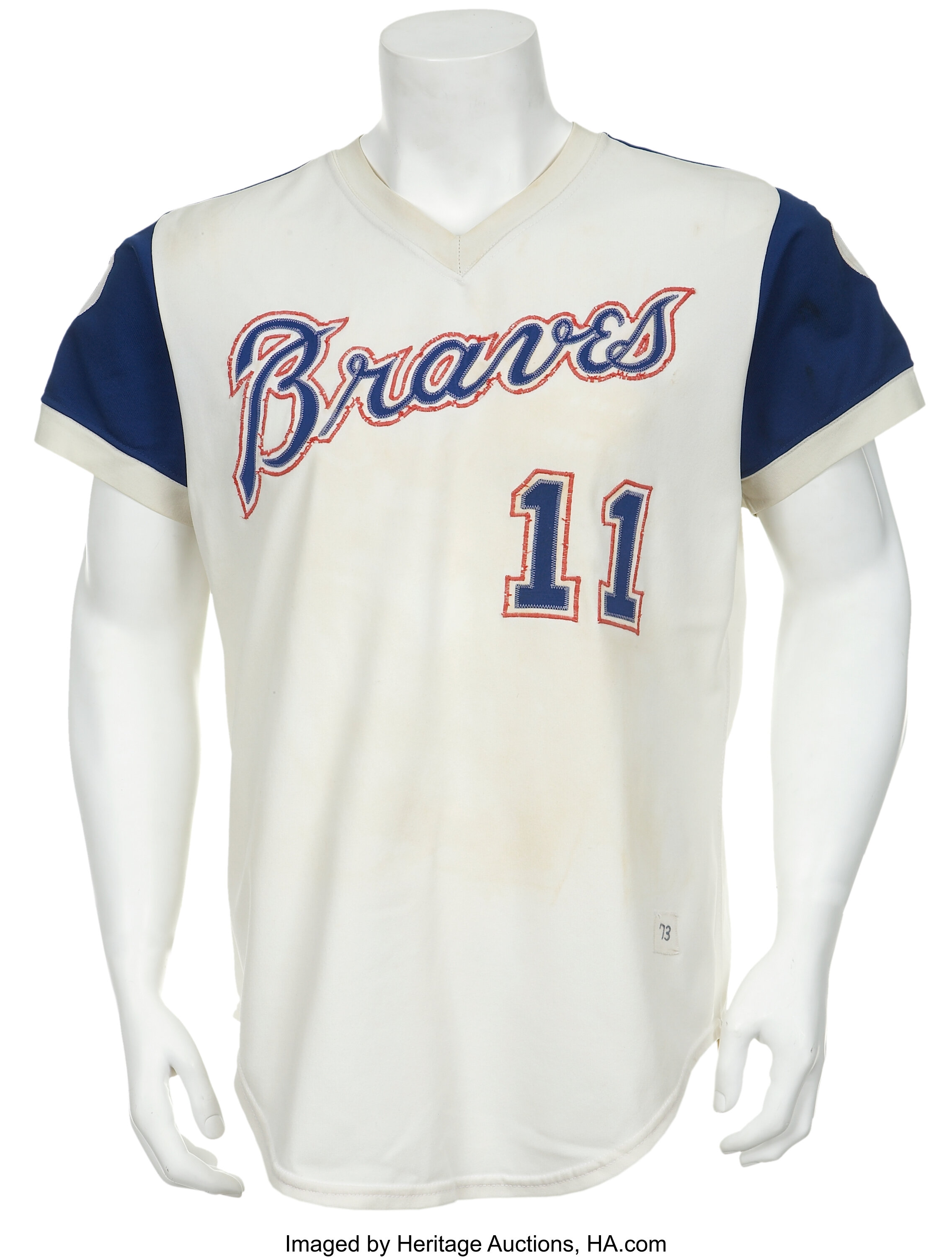 Lot Detail - 1975 Darrell Evans Atlanta Braves Game-Used Road Jersey