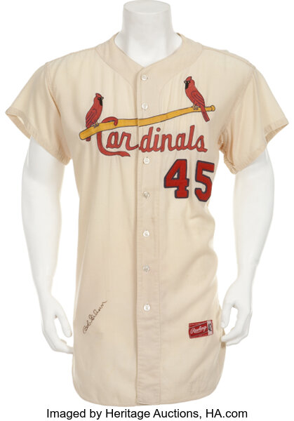 1964 Bob Gibson Game Worn Jersey. Baseball Collectibles Uniforms, Lot  #82042