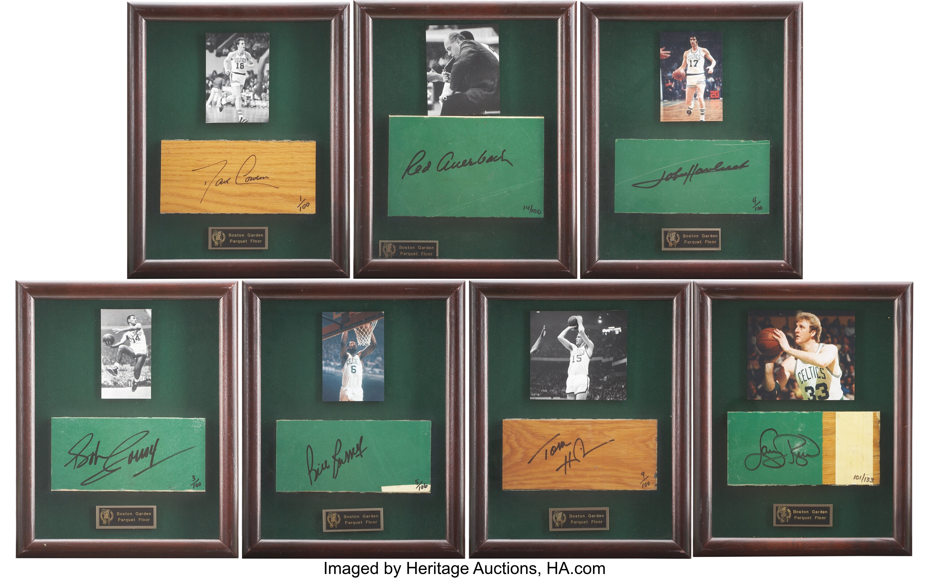 1920 S 80 S Boston Garden Relics Lot Including Seats Signed