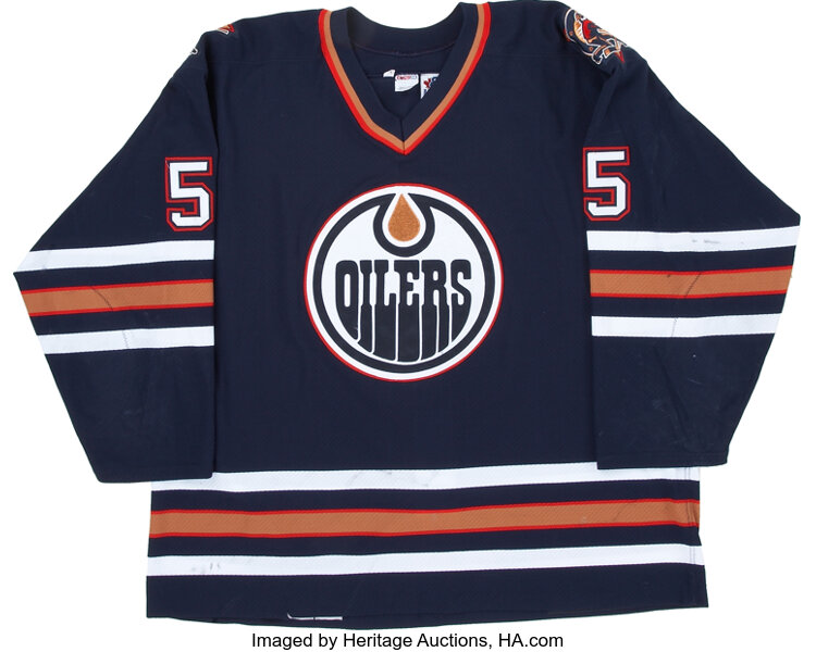 Edmonton Oilers 1999 - 2000 playoffs away Game Worn Jersey…