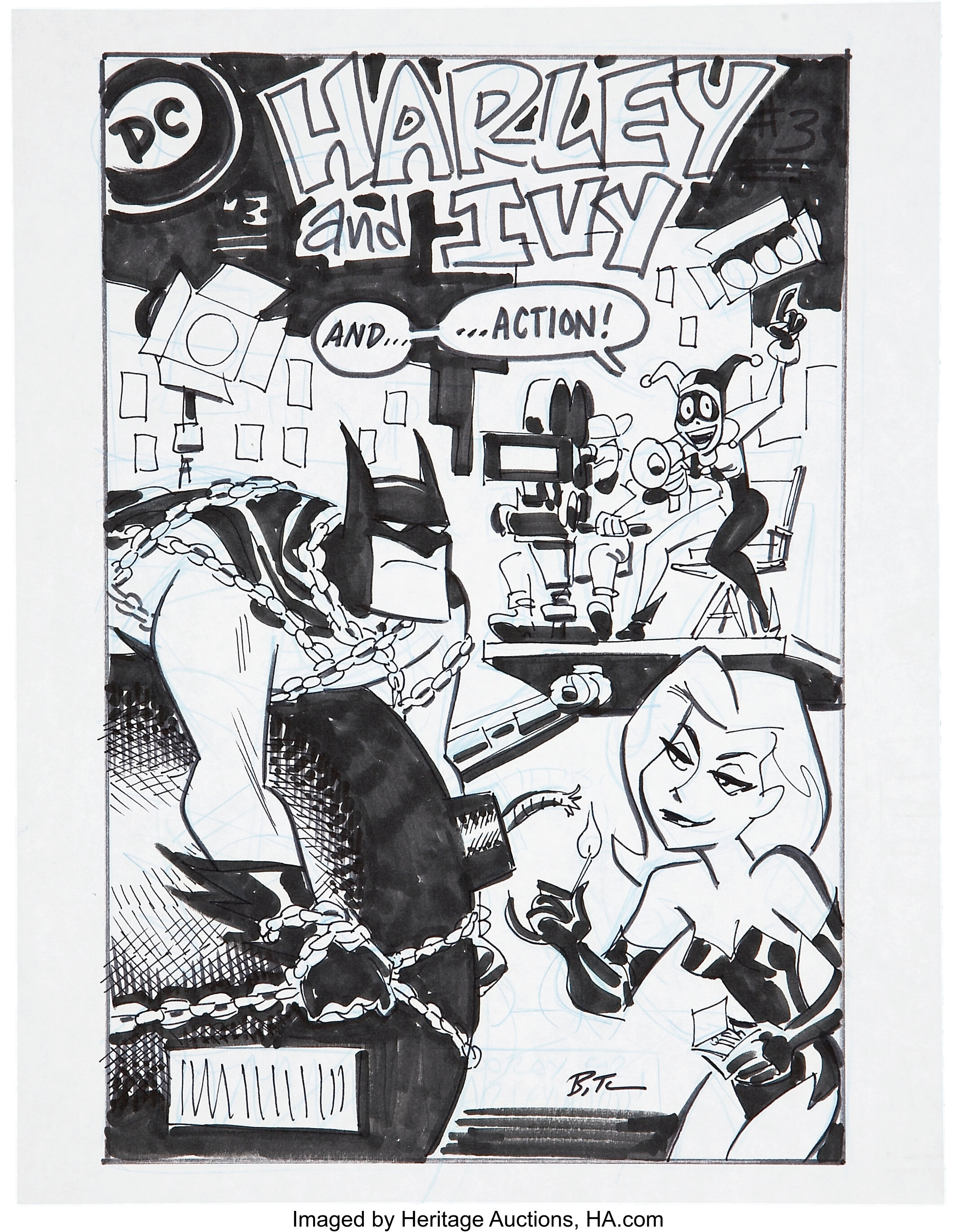 Bruce Timm Batman: Harley and Ivy Cover Preliminary Sketch Original | Lot  #13647 | Heritage Auctions