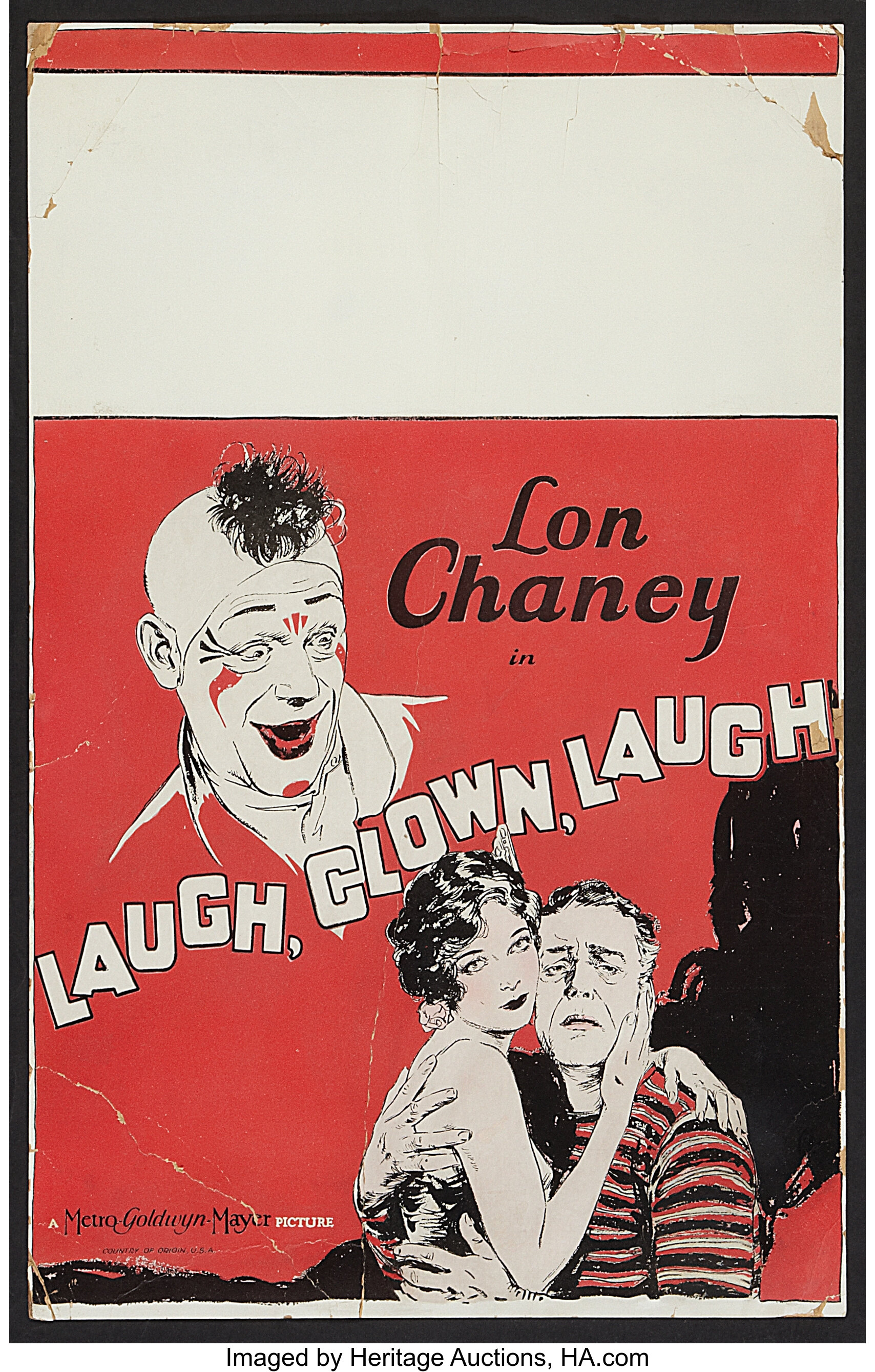 Laugh, Clown, Laugh (MGM, 1928). Window Card (14