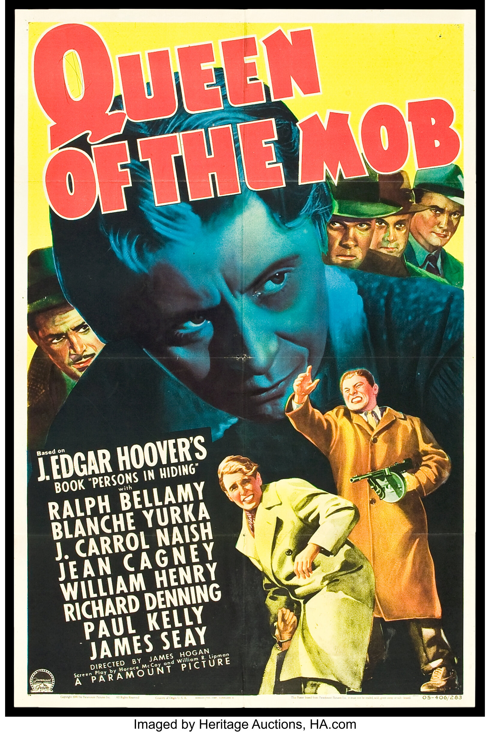 Queen Of The Mob Paramount 1940 One Sheet 27 X 41 Lot 53323 Heritage Auctions