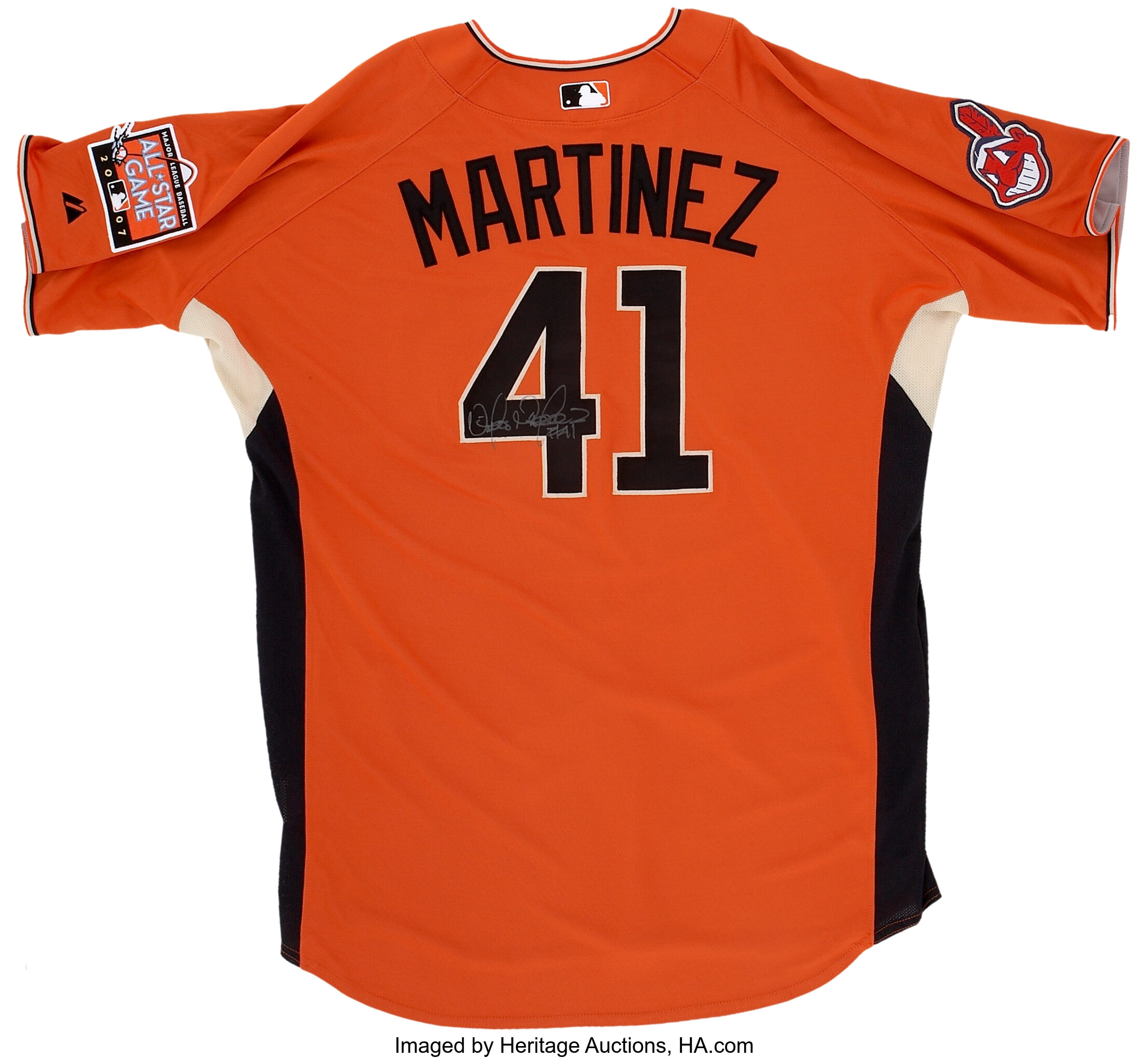 2007 Victor Martinez Signed All-Star Practice Jersey. Baseball, Lot  #43114