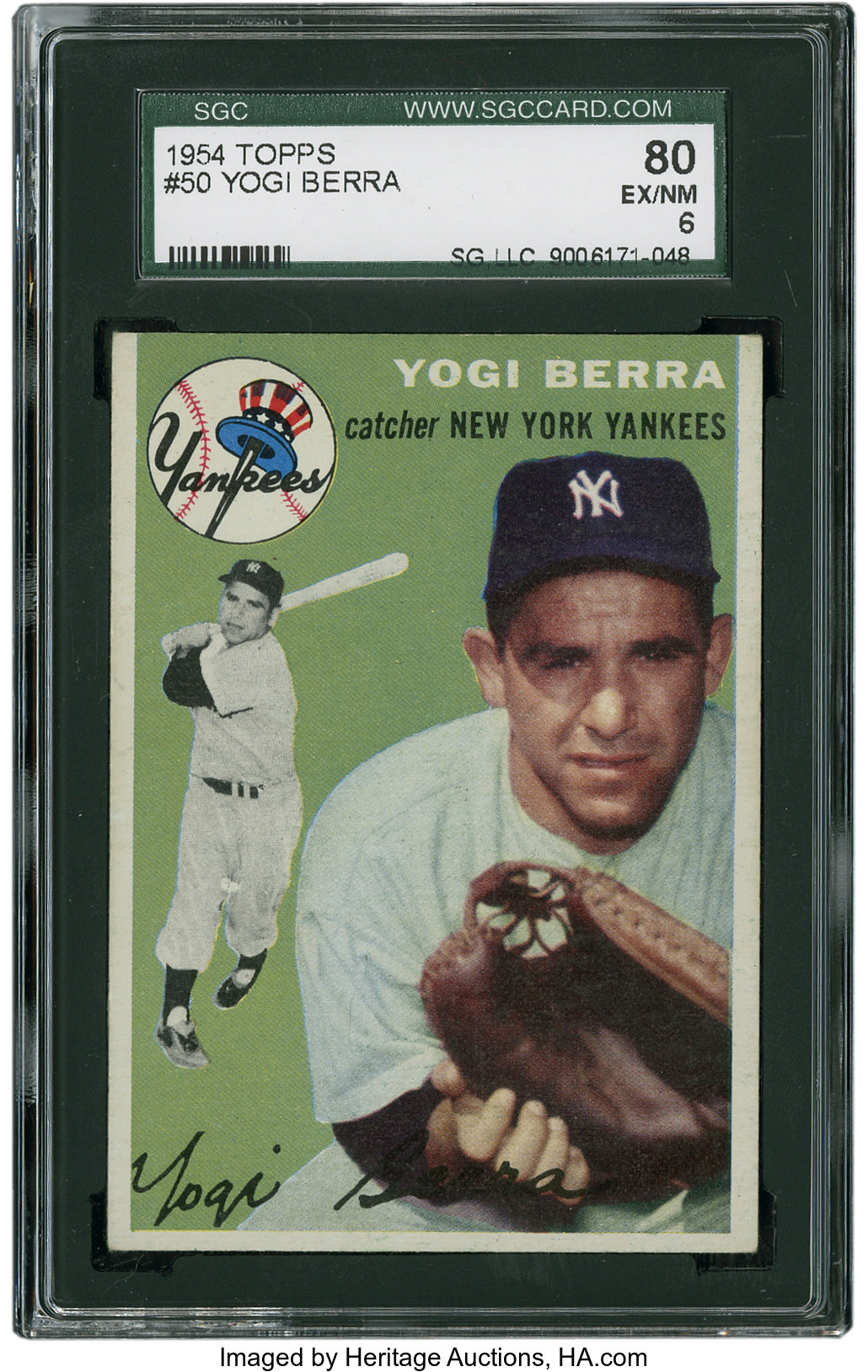 1954 Topps Baseball Card #50 Yogi Berra New York Yankees