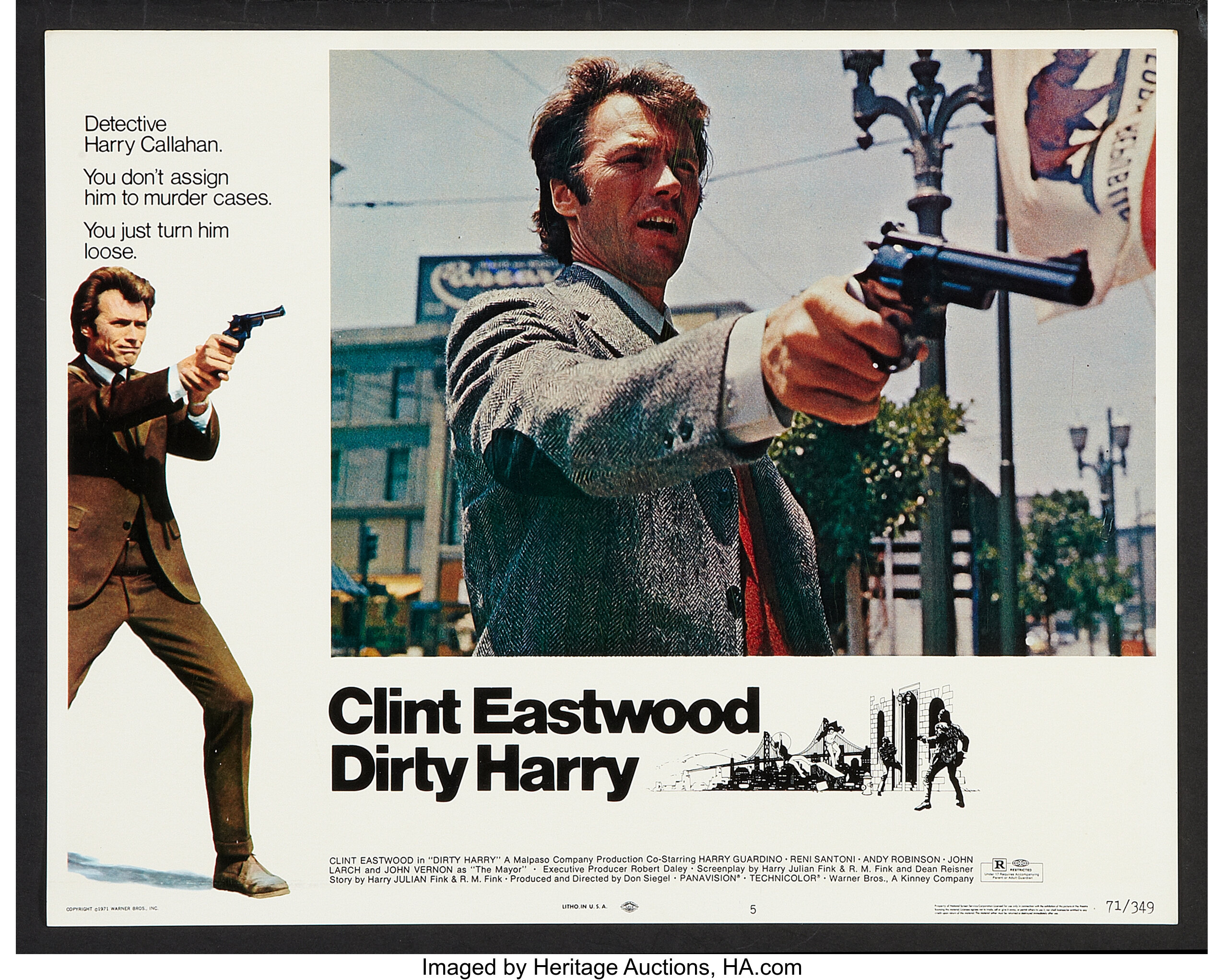 Dirty Harry (Warner Brothers, 1971). Lobby Card Set of 8 (11 X, Lot  #54141