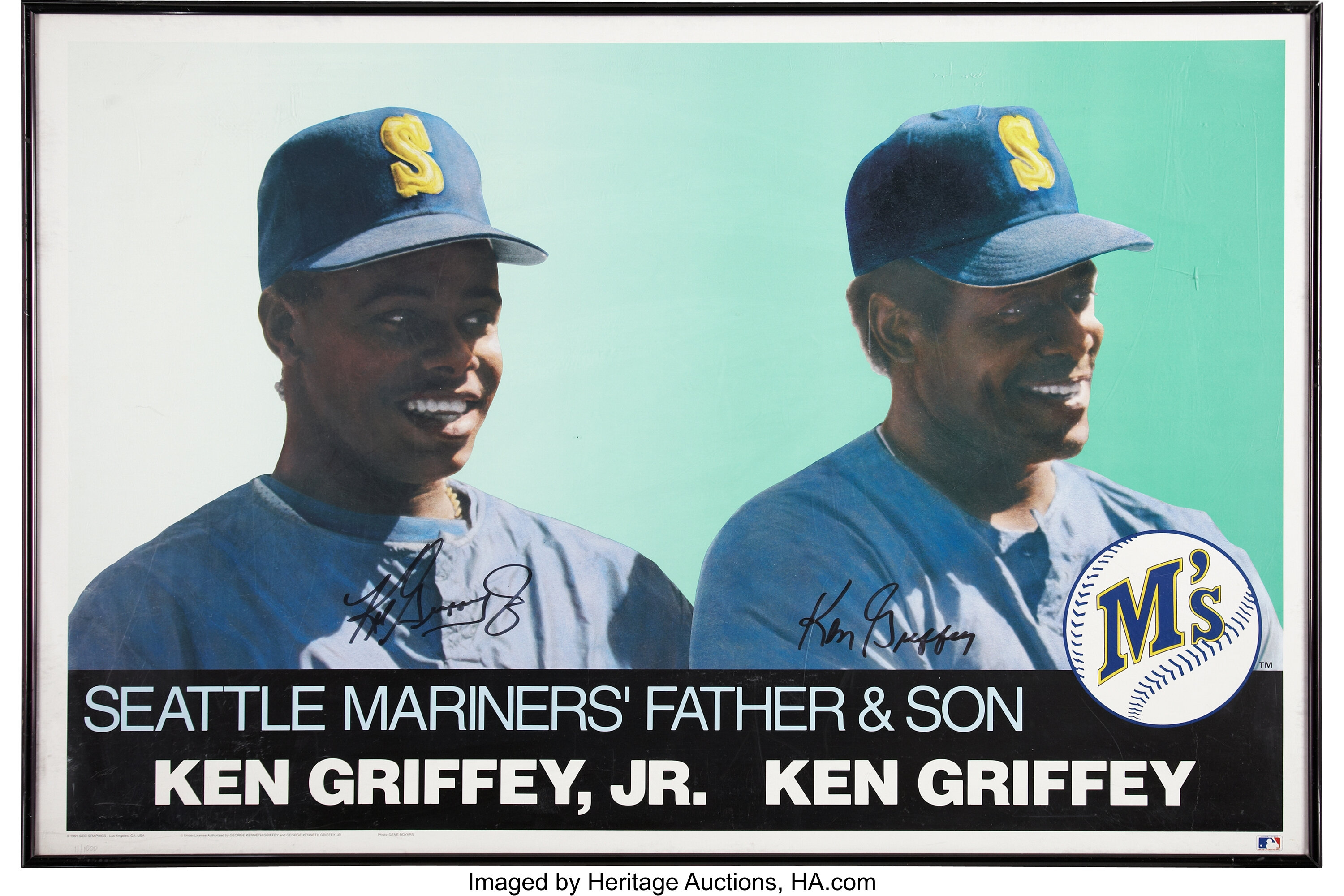 Ken Griffey Jr. & Ken Griffey Sr. Signed Next Generation 7x10