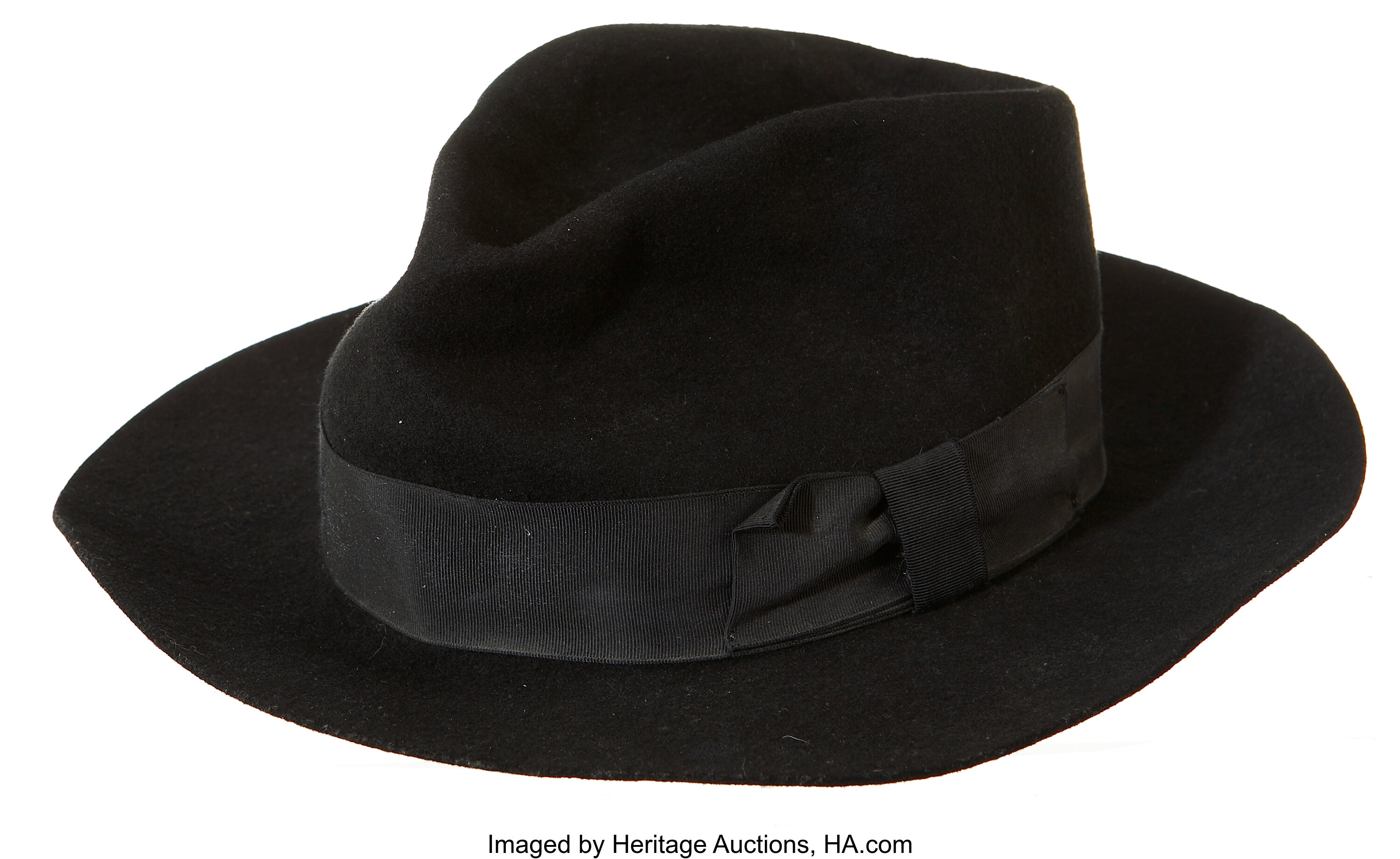 Michael Jackson Signed, Owned and Worn Black Fedora. Music