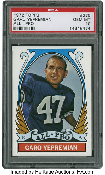 1972 Topps Garo Yepremian (All-Pro)