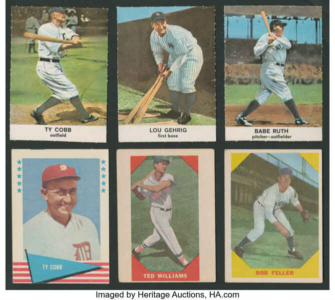 1960 Fleer Baseball Greats Babe Ruth Lou Gehrig Ted Williams