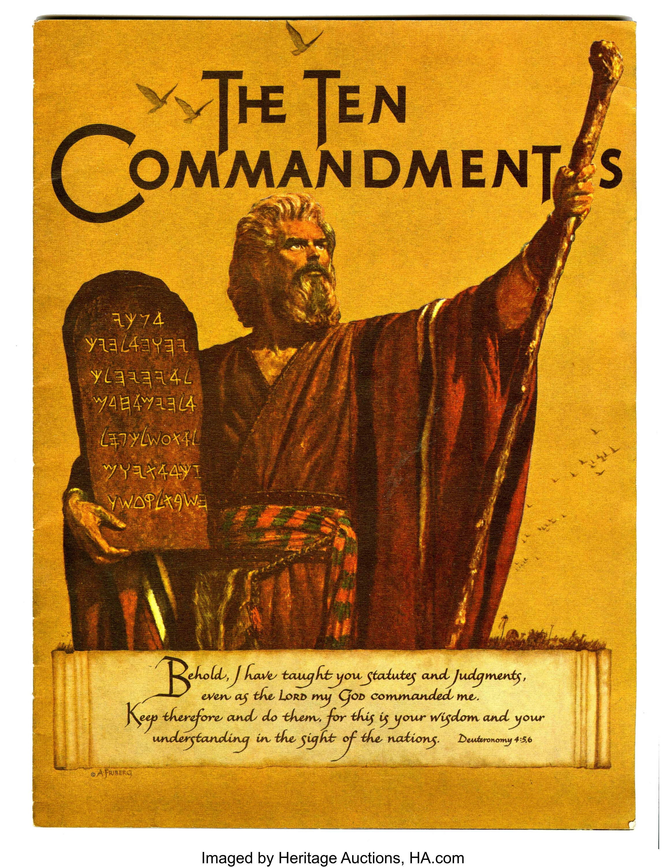 The Ten Commandments Movie Program Book No Publisher 0 Lot 15624 Heritage Auctions