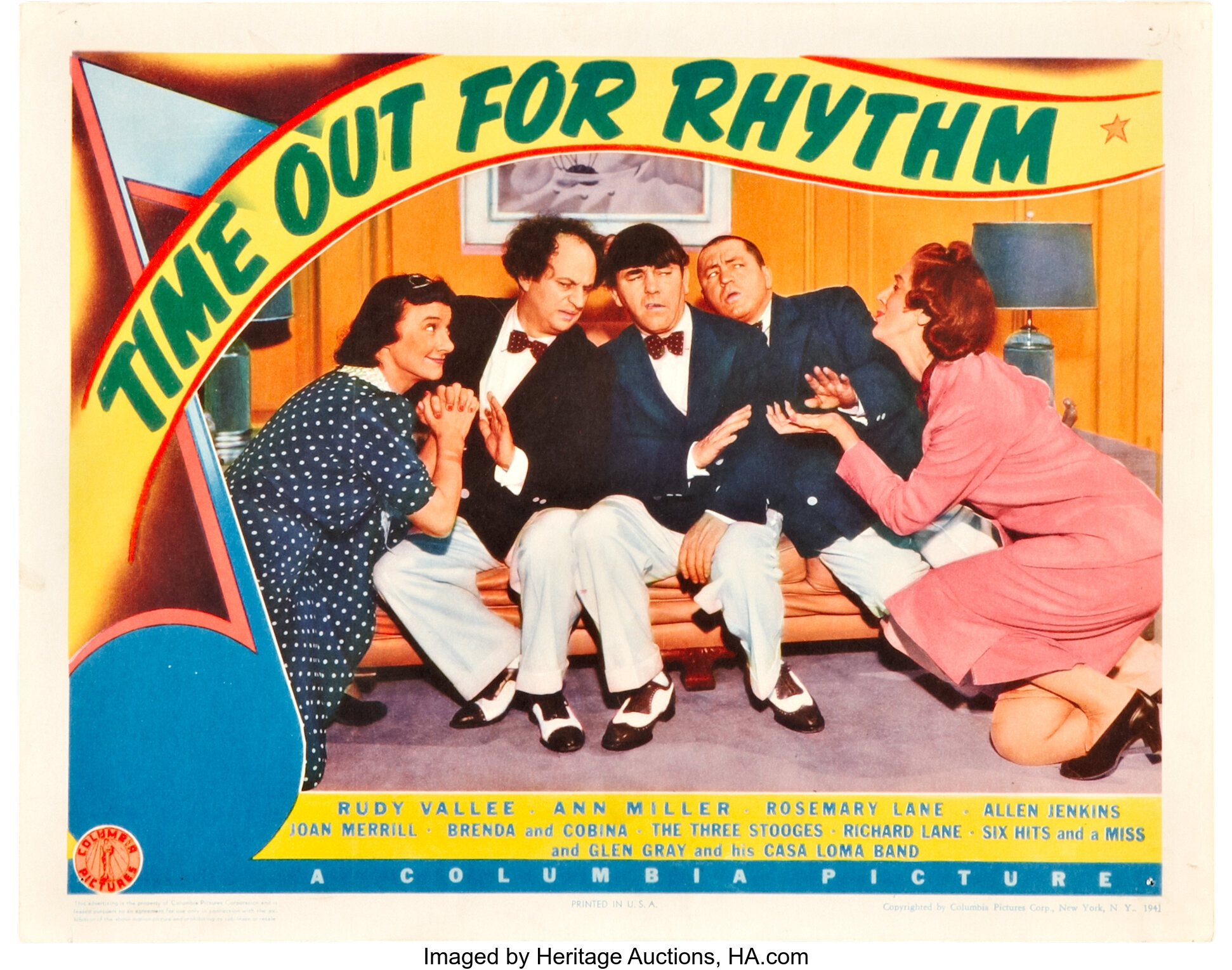 Time Out For Rhythm Columbia 1941 Lobby Card 11 X 14