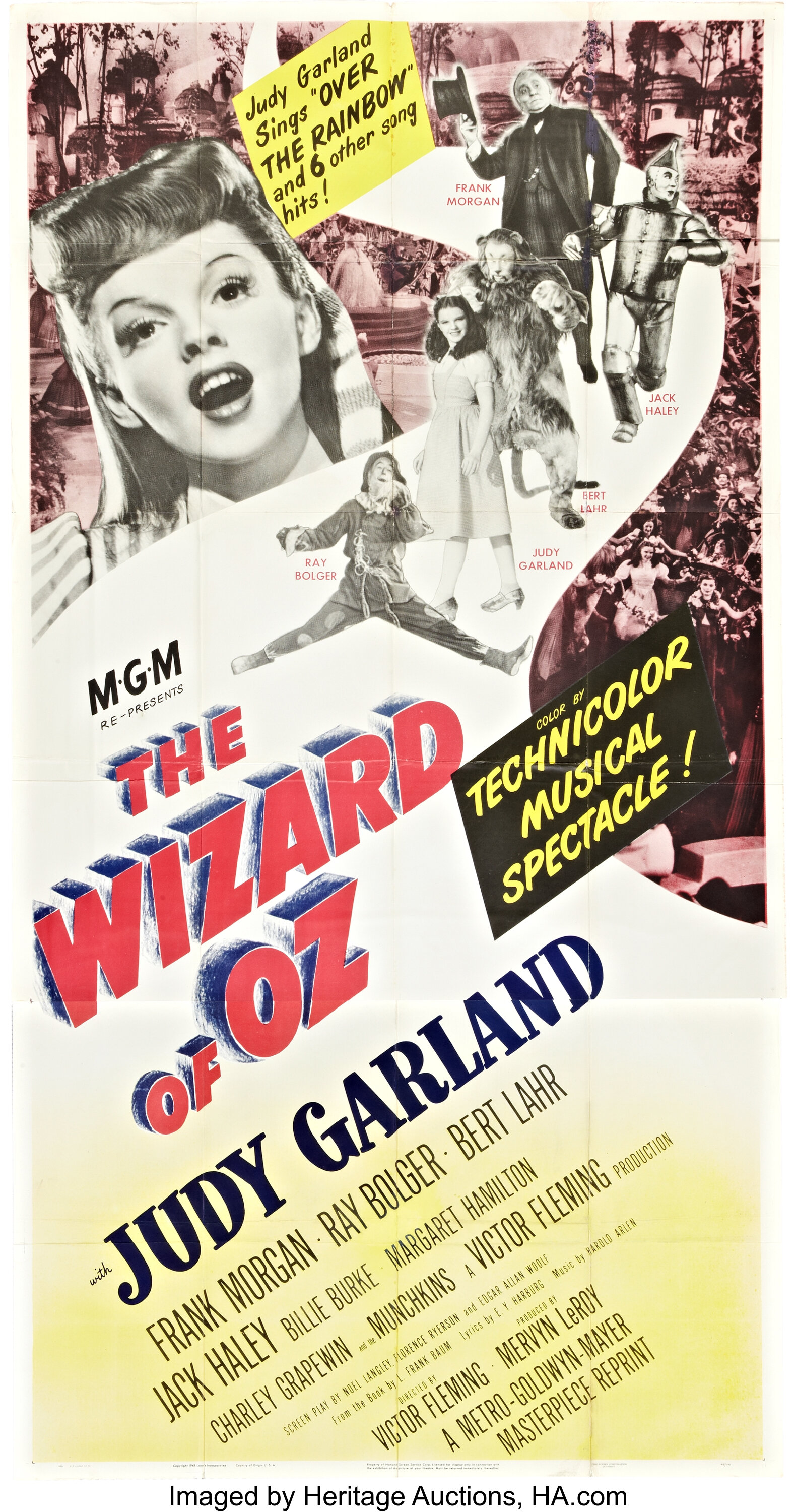 The Wizard of Oz (MGM, R-1949). Three Sheet (41