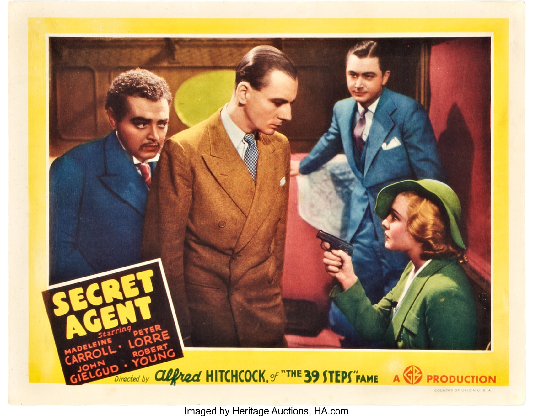 Secret Agent (Gaumont, 1936). Lobby Card (11