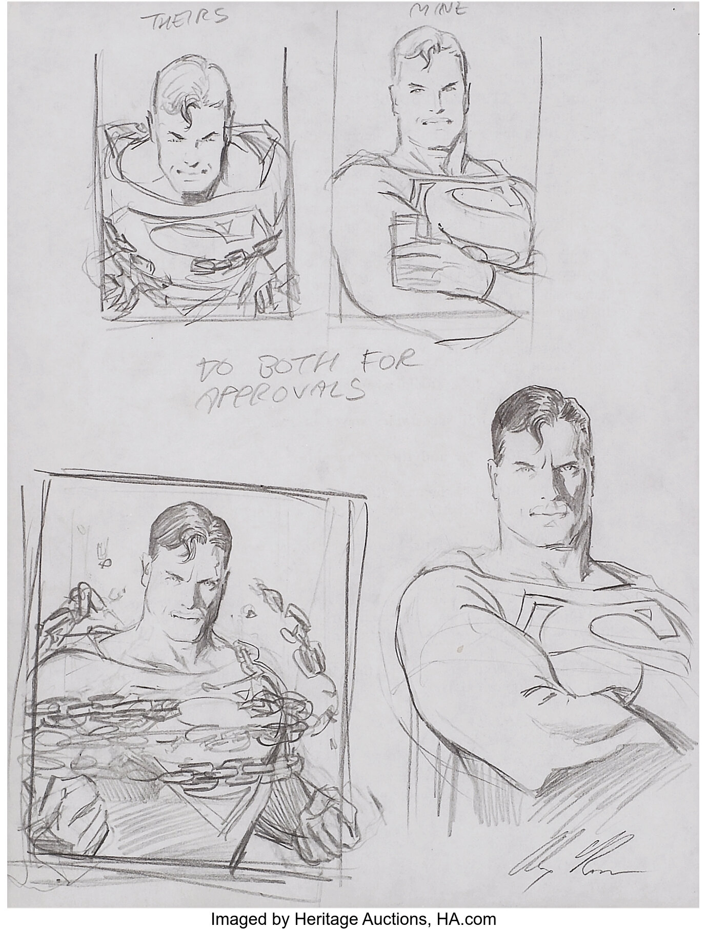 superman drawings in pencil