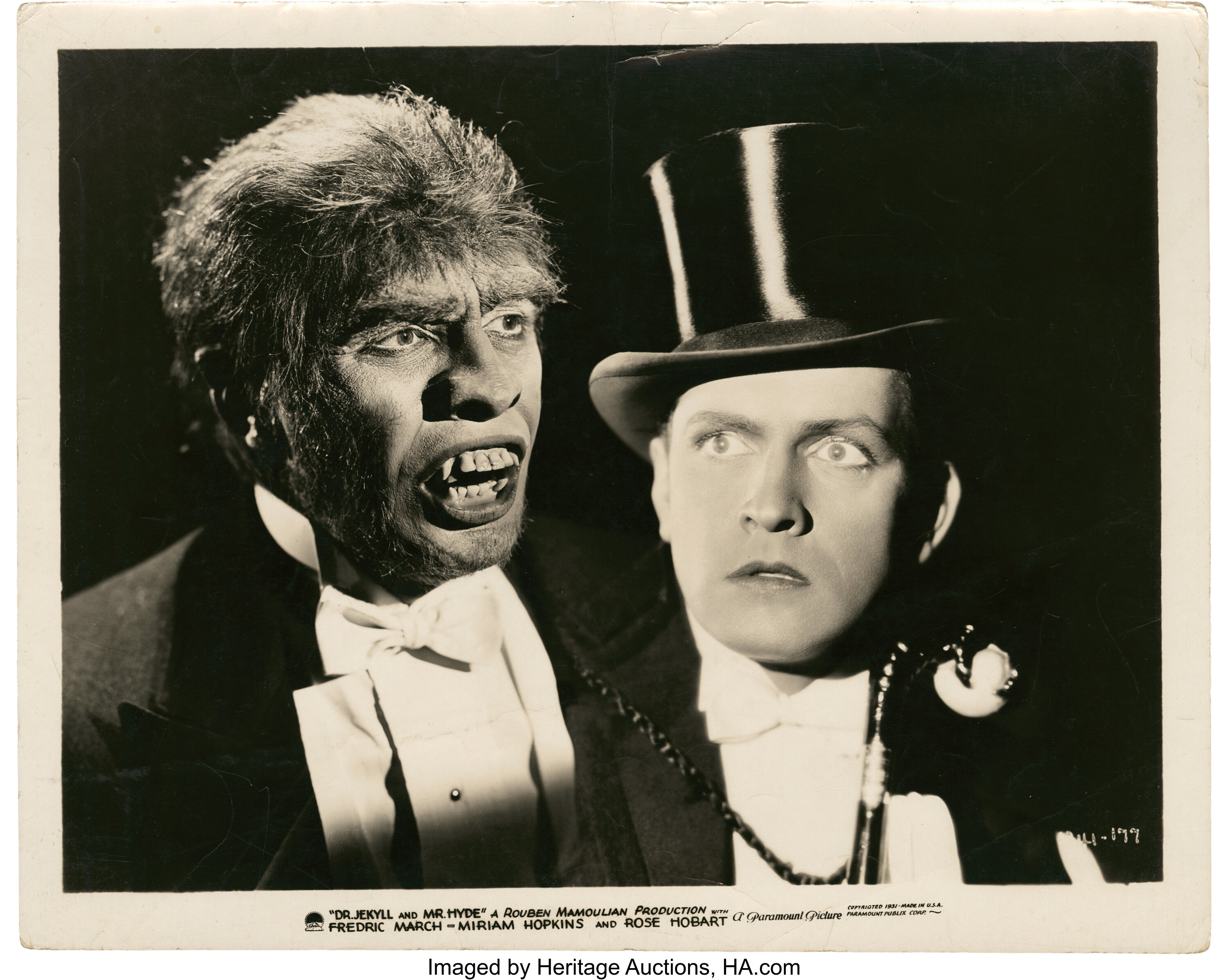 Fredric March In Dr Jekyll And Mr Hyde Paramount 1931 Still Lot Heritage Auctions