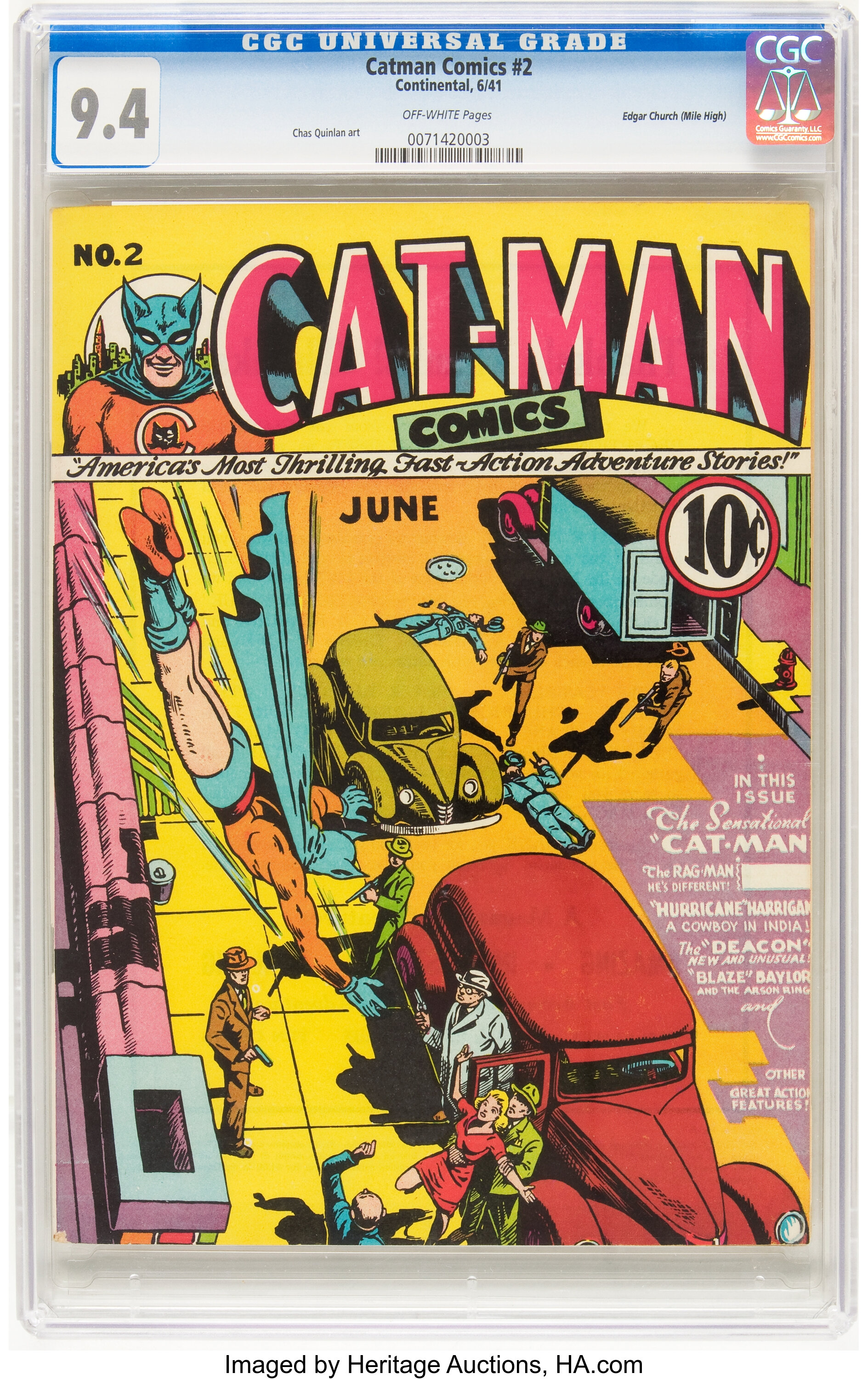 Catman Comics #7 in CGC 4.0