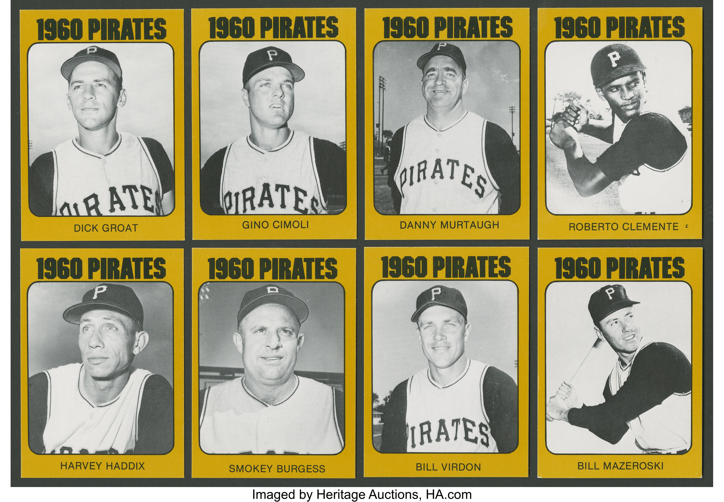 1960 Topps #484 Pirates TEAM card w/Roberto Clemente