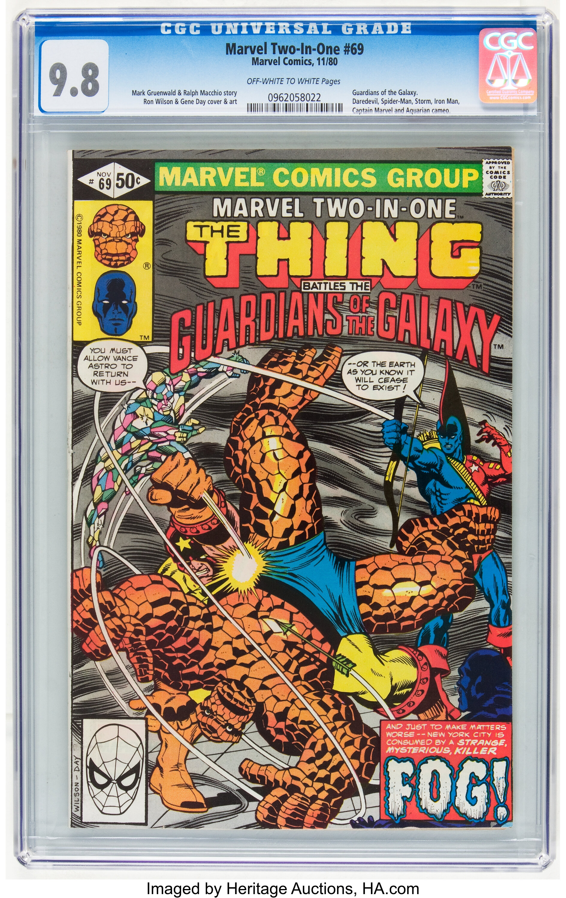 Marvel Two In One 69 Thing Vs Guardians Of The Galaxy Marvel Lot 11442 Heritage Auctions