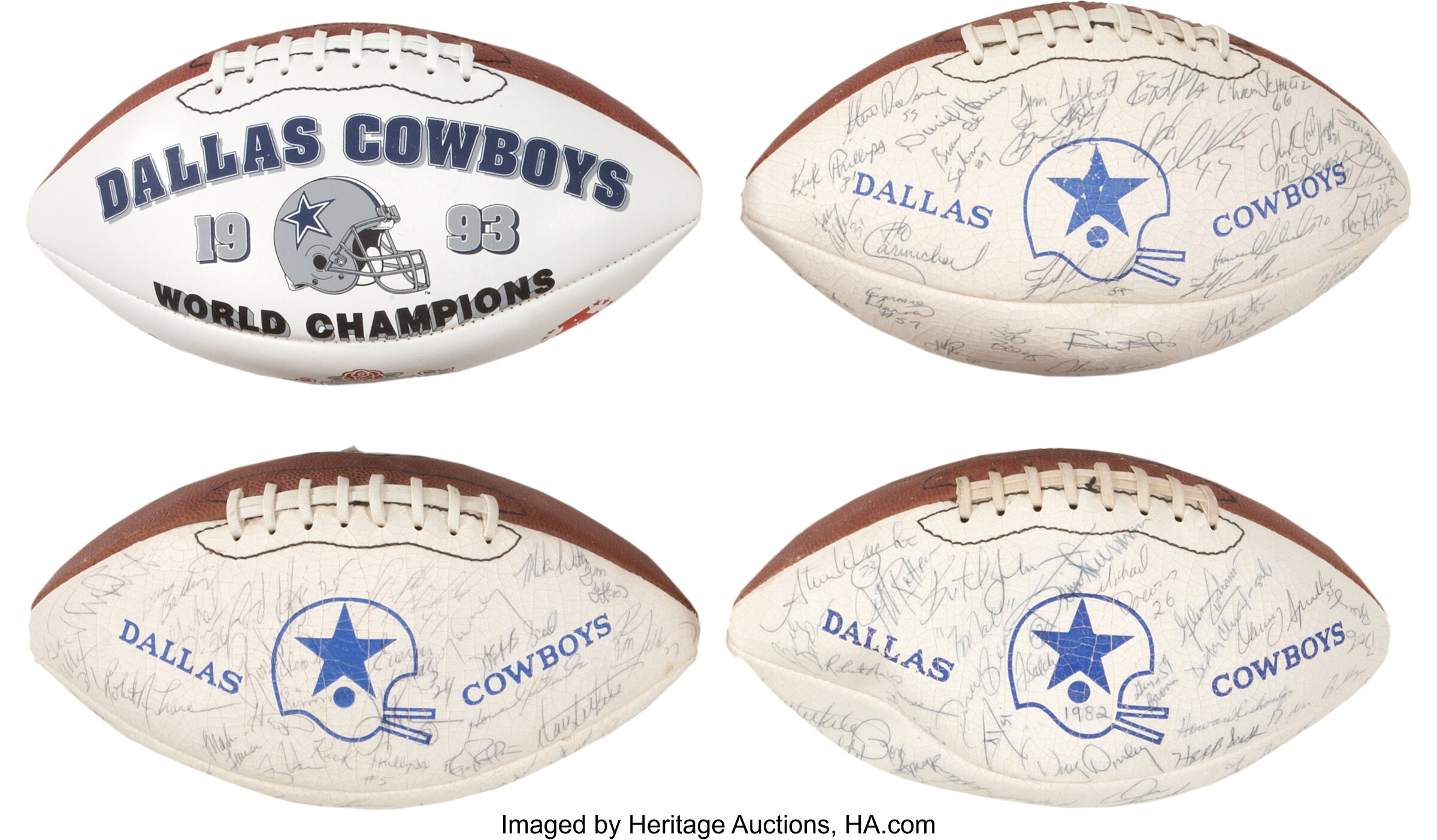 1977 Dallas Cowboys Team Signed Football. Tom Landry's Dallas, Lot #63141