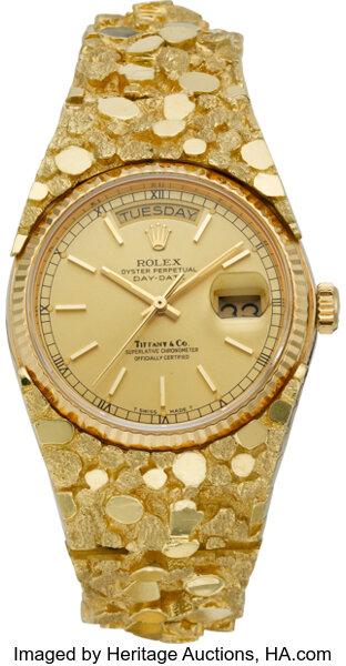 Gold nugget deals rolex watch