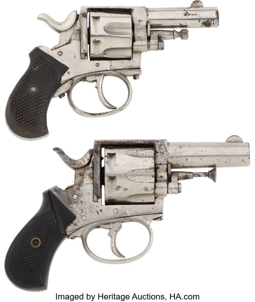 Two British Bull Dog .32 Caliber Double Action Revolvers. | Lot 