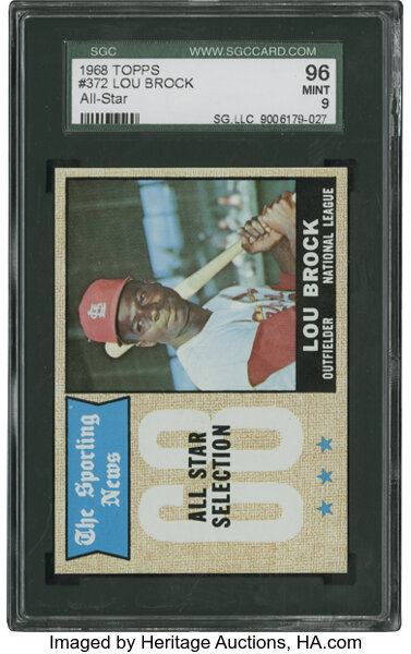 LOU BROCK VINTAGE COLLECTIBLE THE SPORTING NEWS BASEBALL CARD