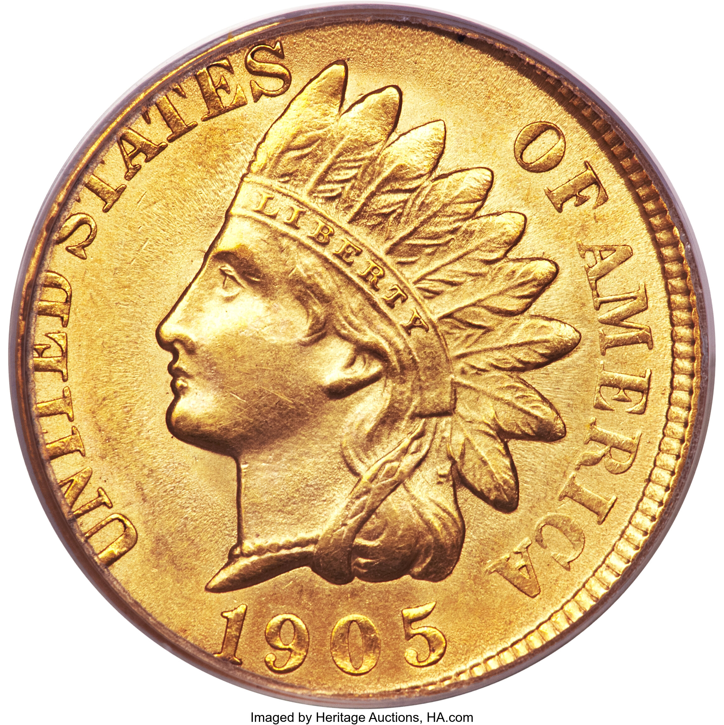 1905 indian head penny mint mark