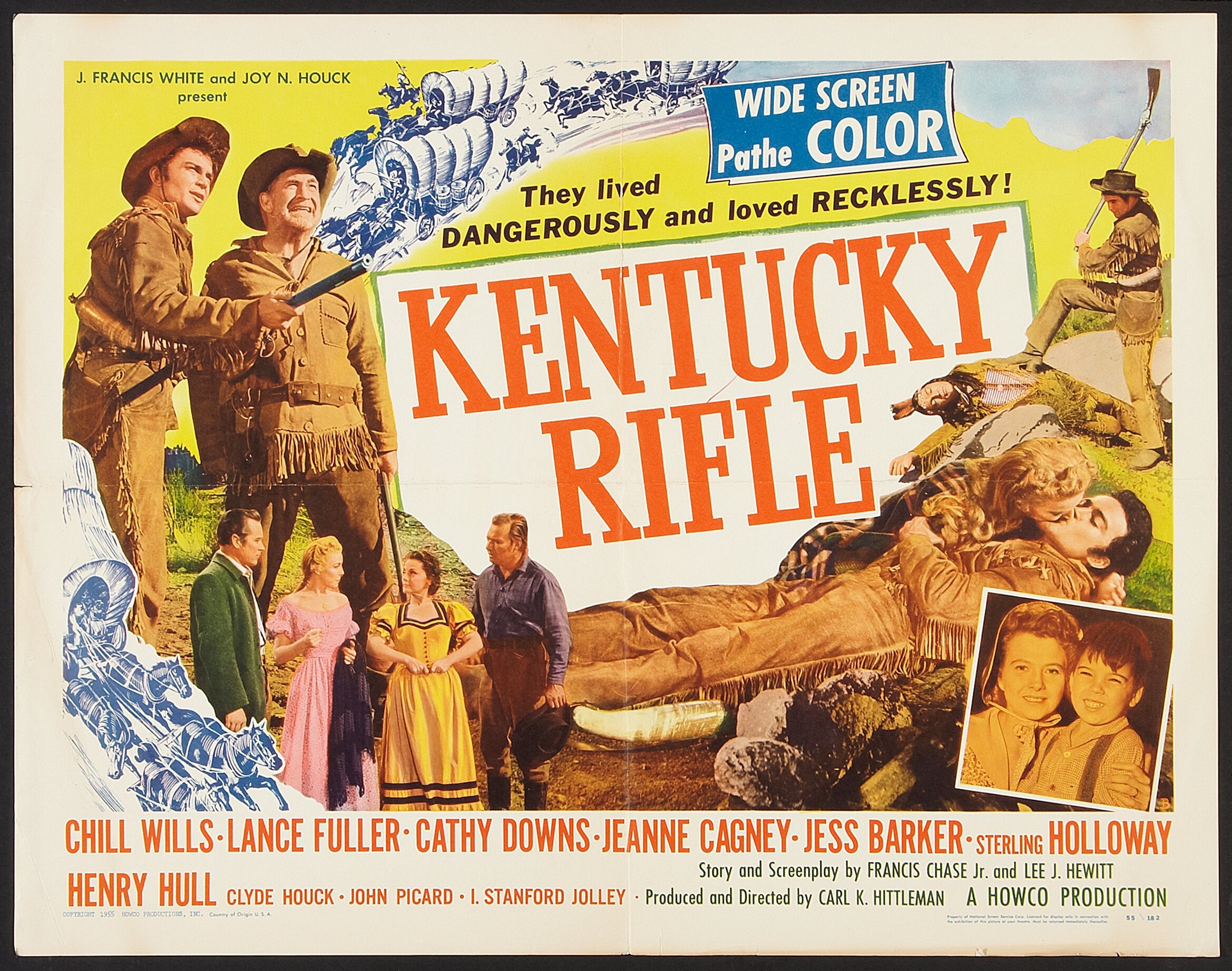 Kentucky Rifle (Howco, 1955). Half Sheet (22
