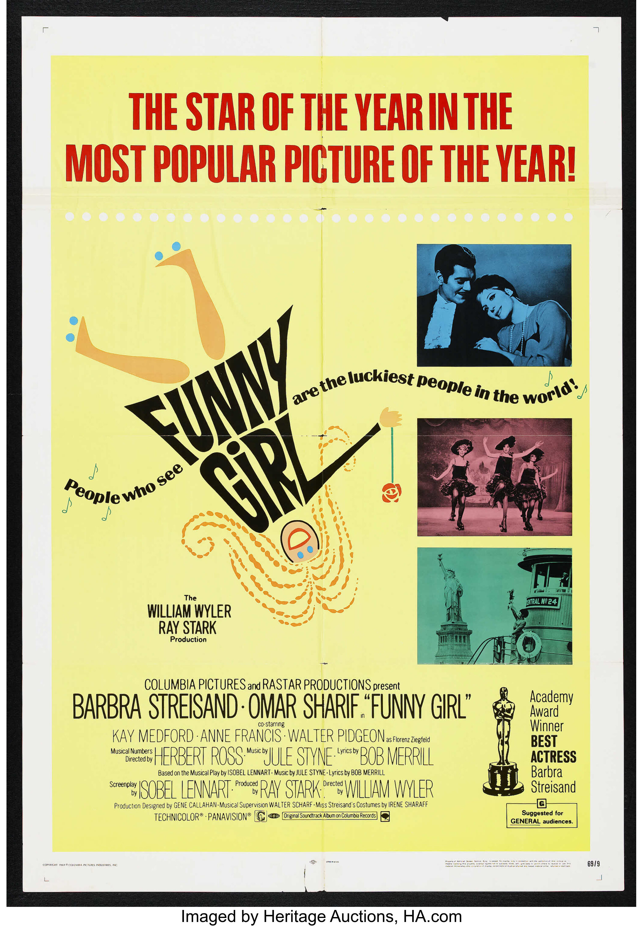 funny girl movie poster