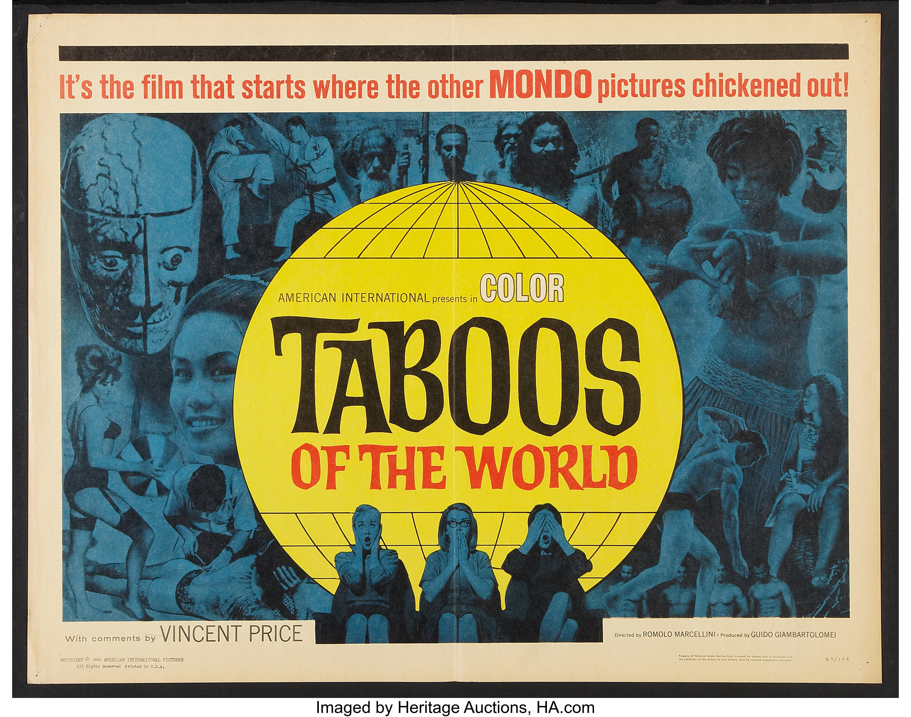 Taboos Of The World (american International, 1965). Half Sheet (22 