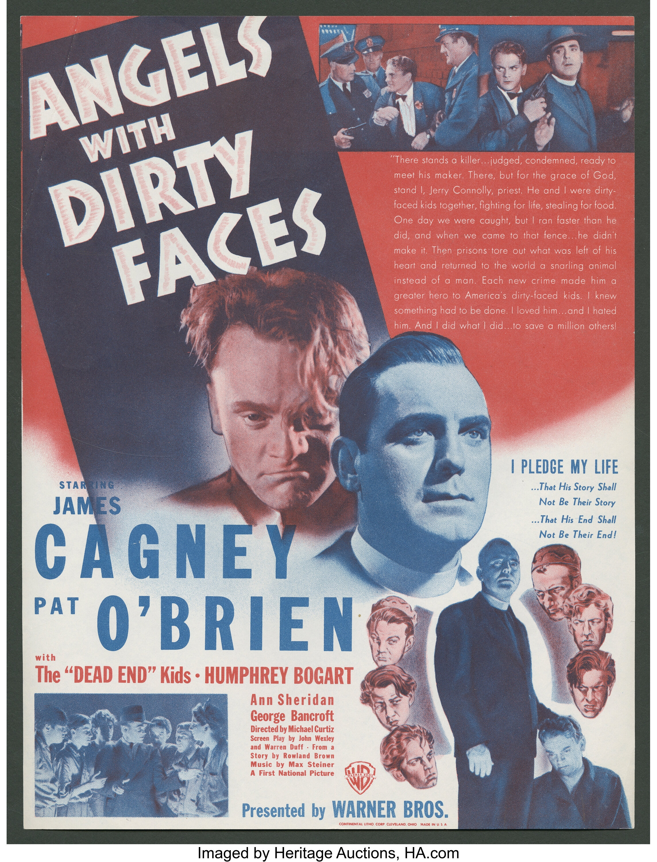 Angels with Dirty Faces (Warner Brothers, 1938). Herald (8.75" X Lot 52016 Heritage Auctions