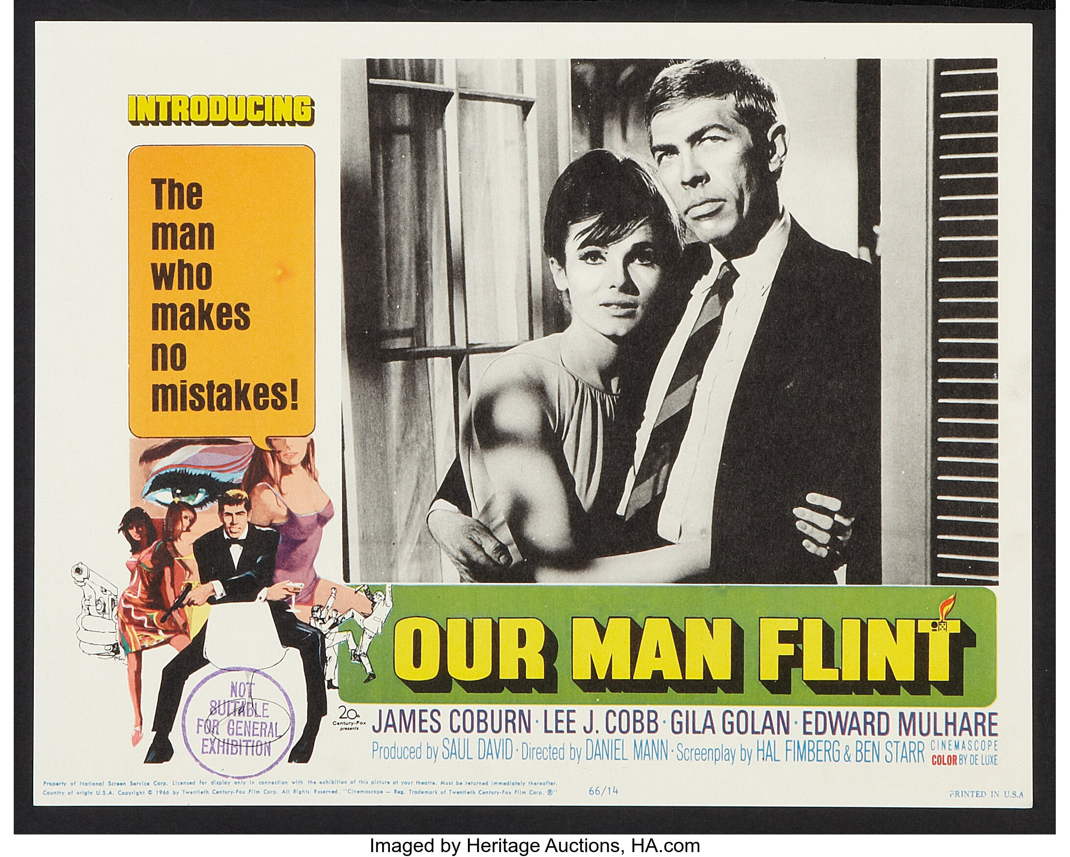 Our Man Flint (20th Century Fox, 1966). Lobby Card Set of 8 (11