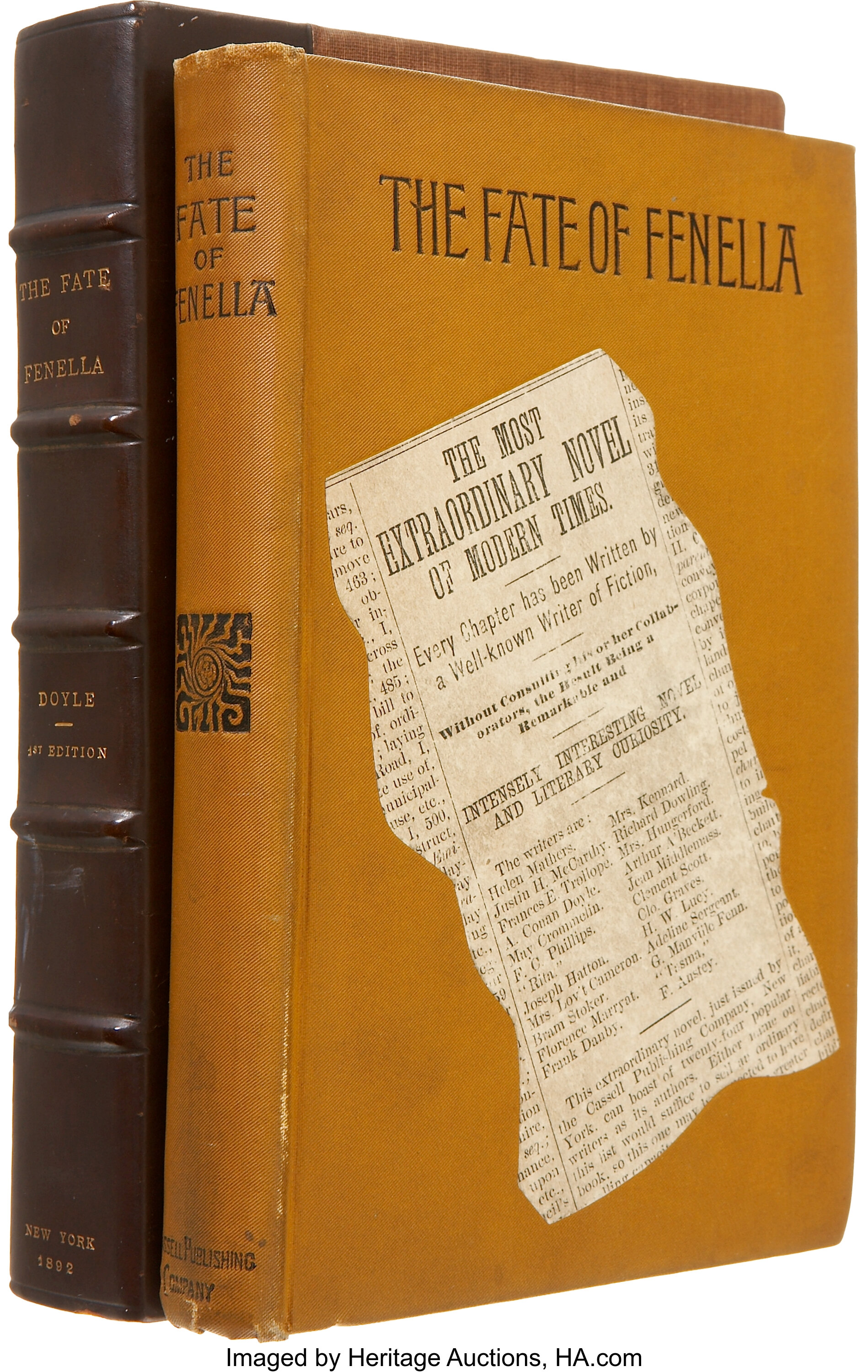 Arthur Conan Doyle Bram Stoker Et Al The Fate Of Fenella New Lot 37293 Heritage Auctions