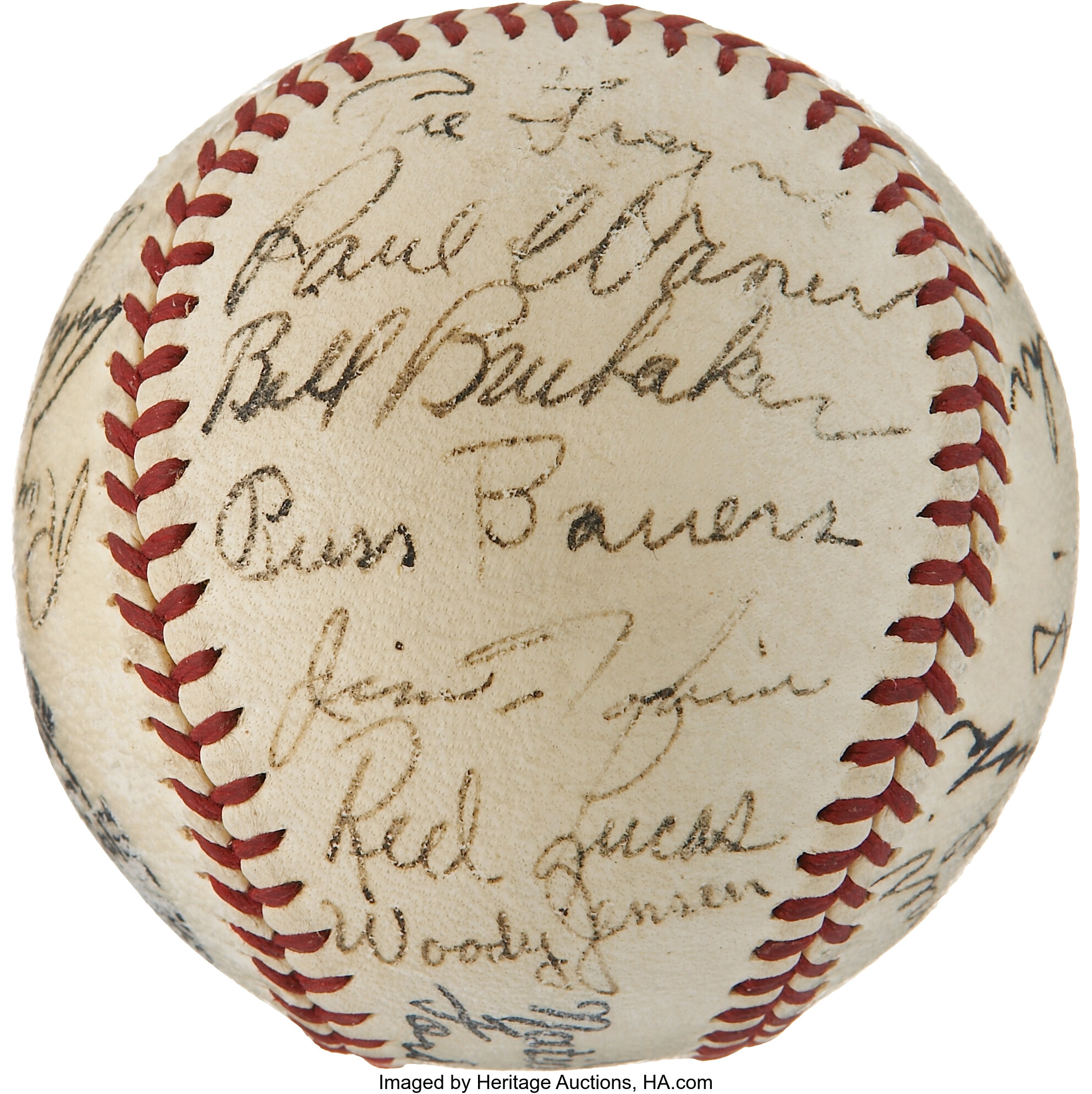 1938 Pittsburgh Pirates Team Signed Baseball with Honus Wagner. The, Lot  #19391