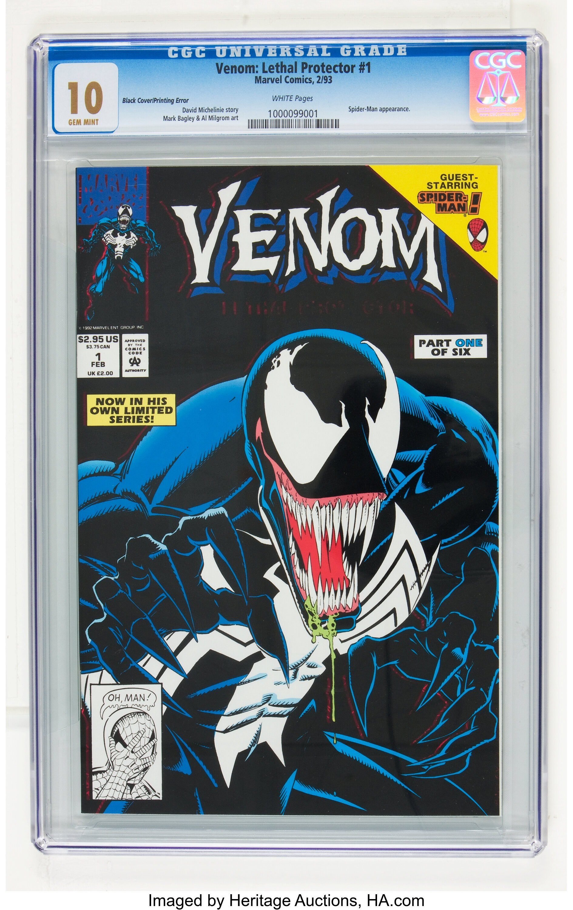 Venom: Lethal Protector #1 Black Cover/Printing Error Variant | Lot #92231  | Heritage Auctions