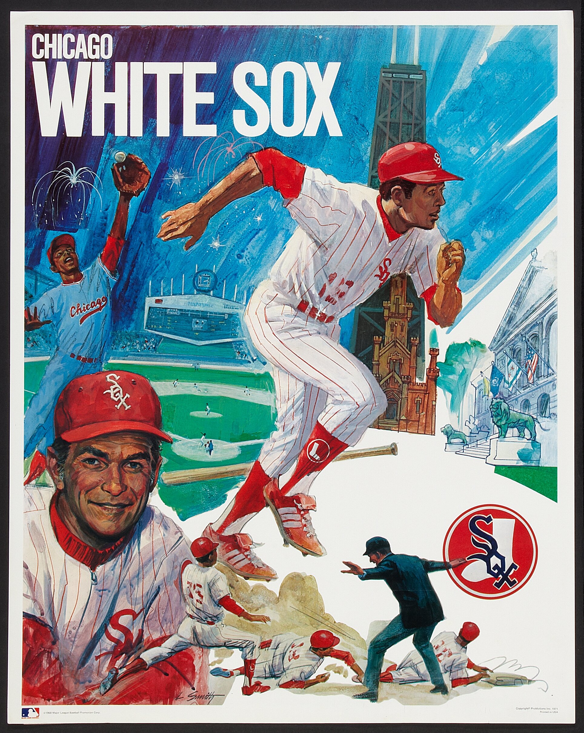 MLB Chicago White Sox Uniform Evolution Plaqued Poster 