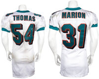 2001-02 Brock Marion and Zach Thomas Game Worn Jerseys -Unwashed w/, Lot  #82414