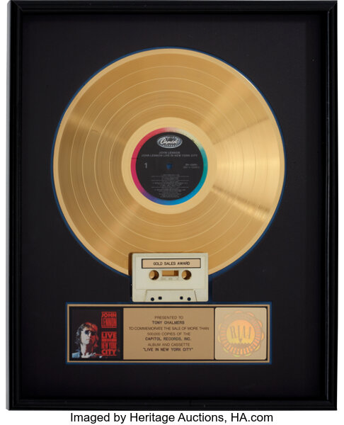 Beatles Related - John Lennon Live in New York City RIAA Gold