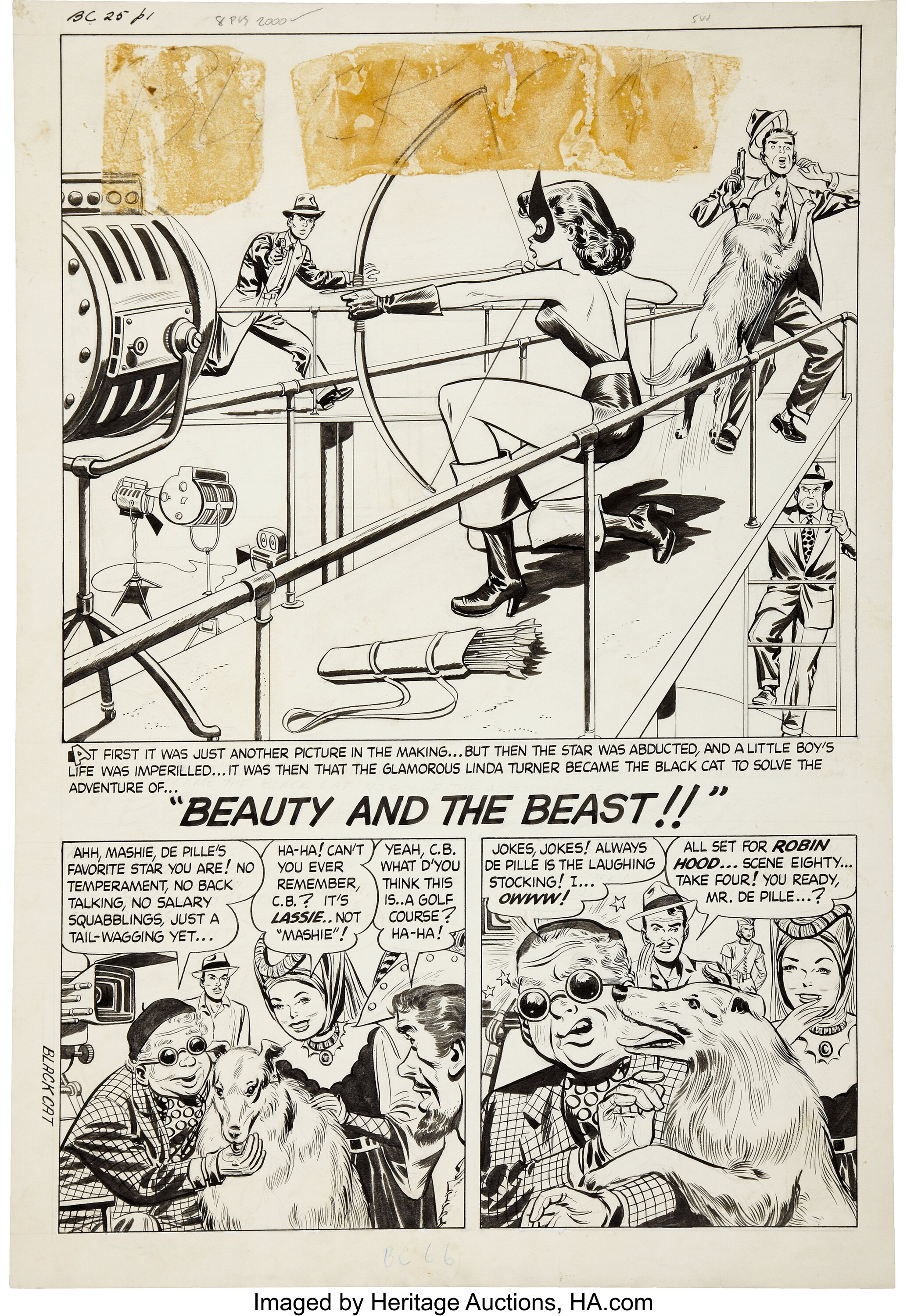 Lee Elias Black Cat Comics #25 Page 1 Original Art (Harvey, | Lot #15687 |  Heritage Auctions