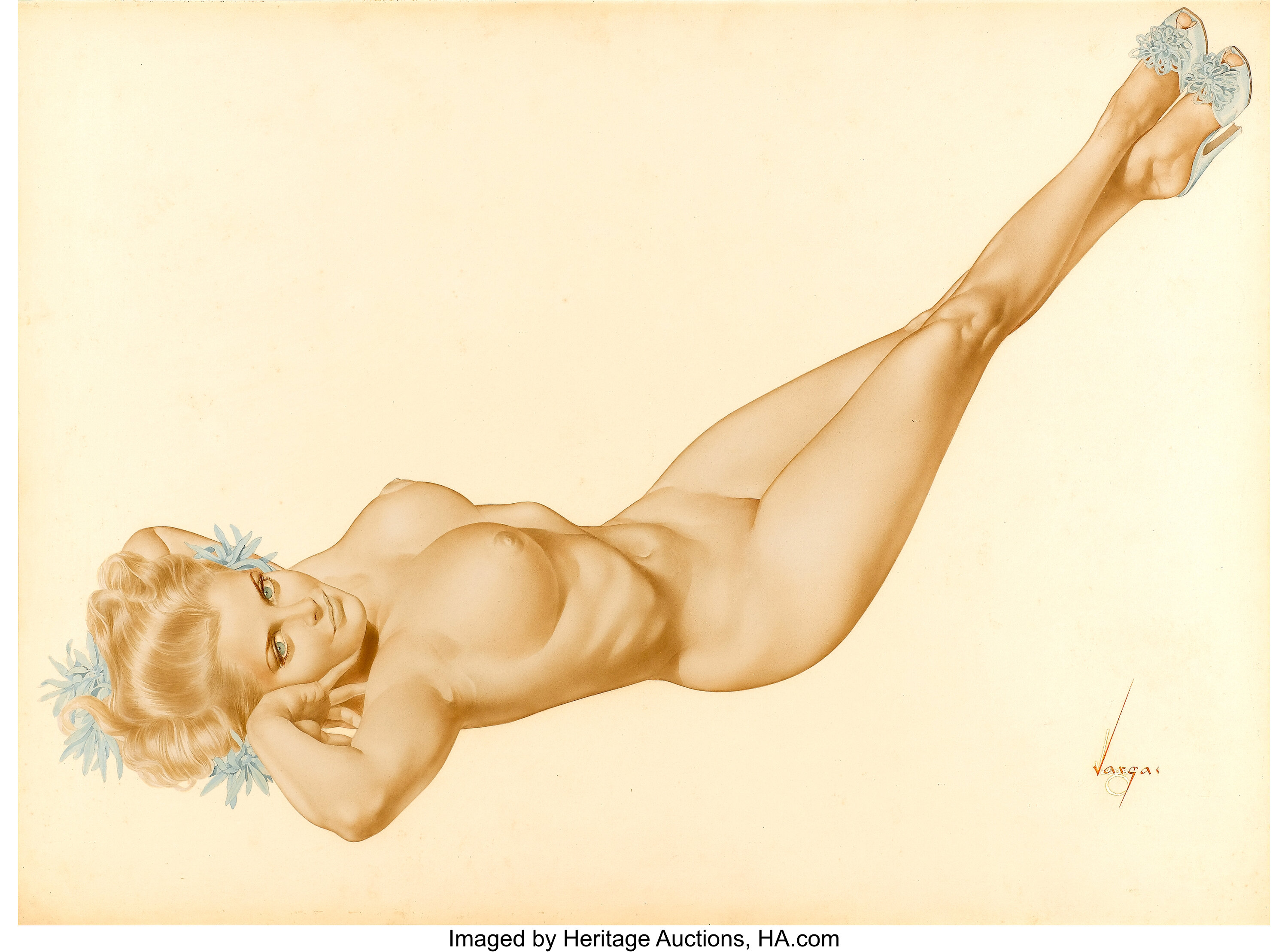 ALBERTO VARGAS (American, 1896-1982). Legacy Nude, First Playboy | Lot  #78399 | Heritage Auctions