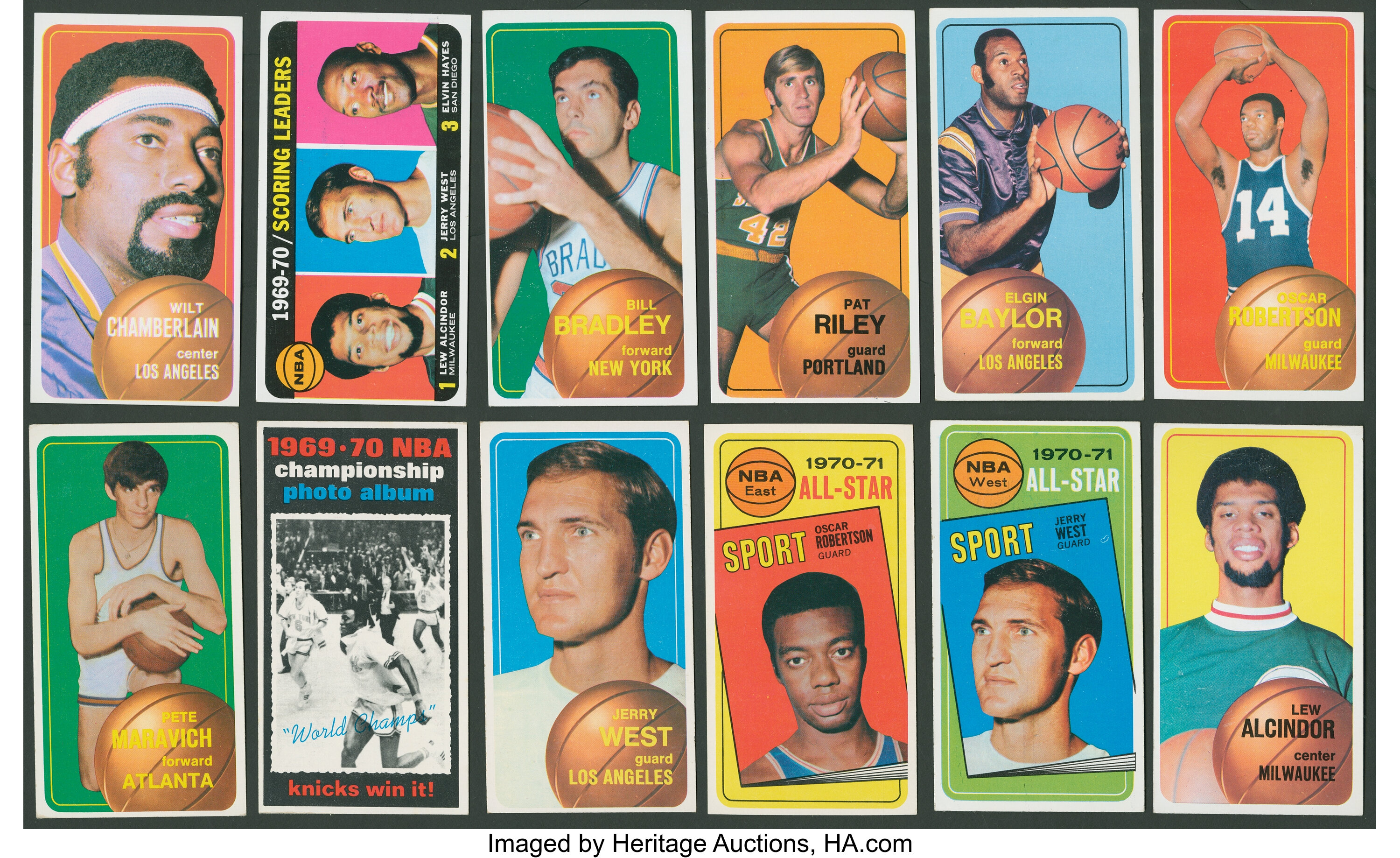 1970-71 Topps Basketball Complete Set (175). ... Basketball Cards | Lot ...