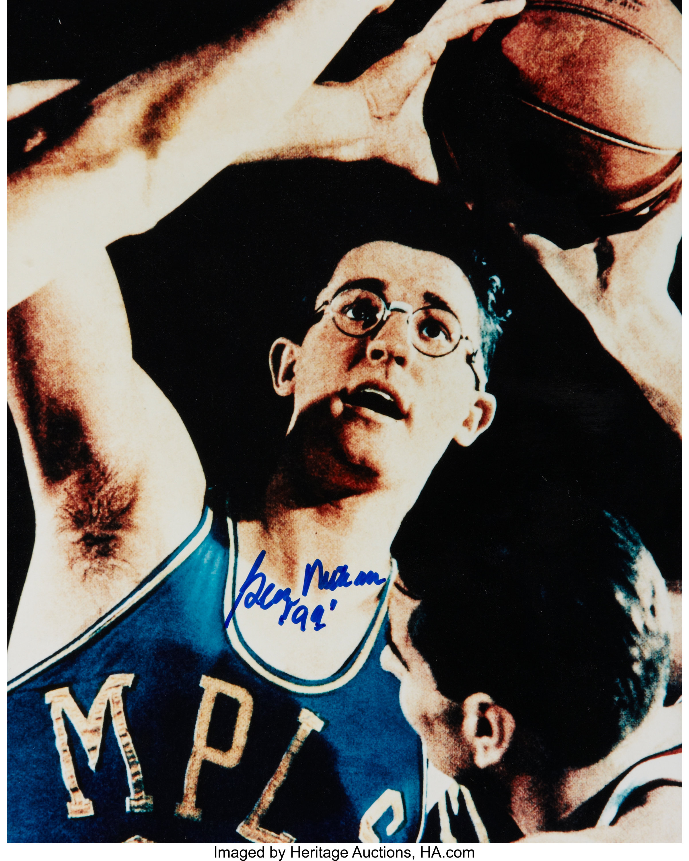 Athlon Sports George Mikan signed Minneapolis Lakers Vintage 8x10 Photo-  JSA Hologram #DD64345