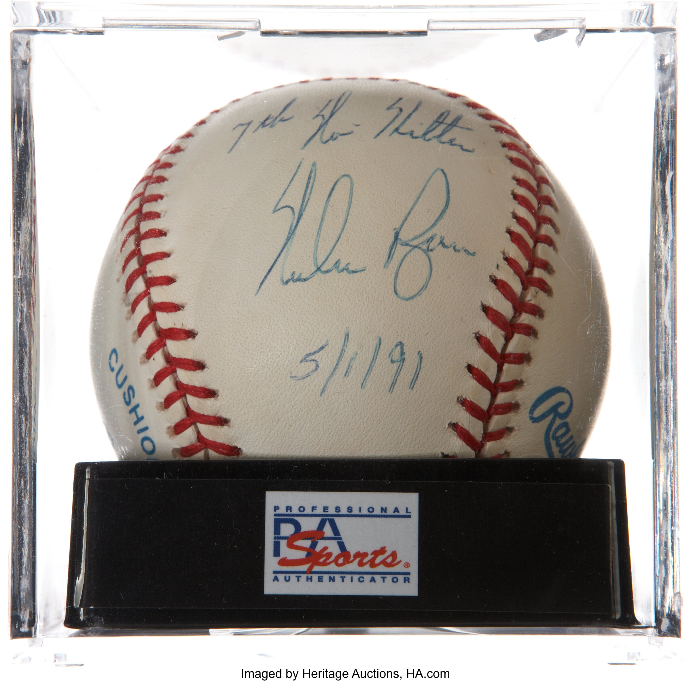 Lot Detail - Nolan Ryan Signed Baseball With 7 Inscriptions